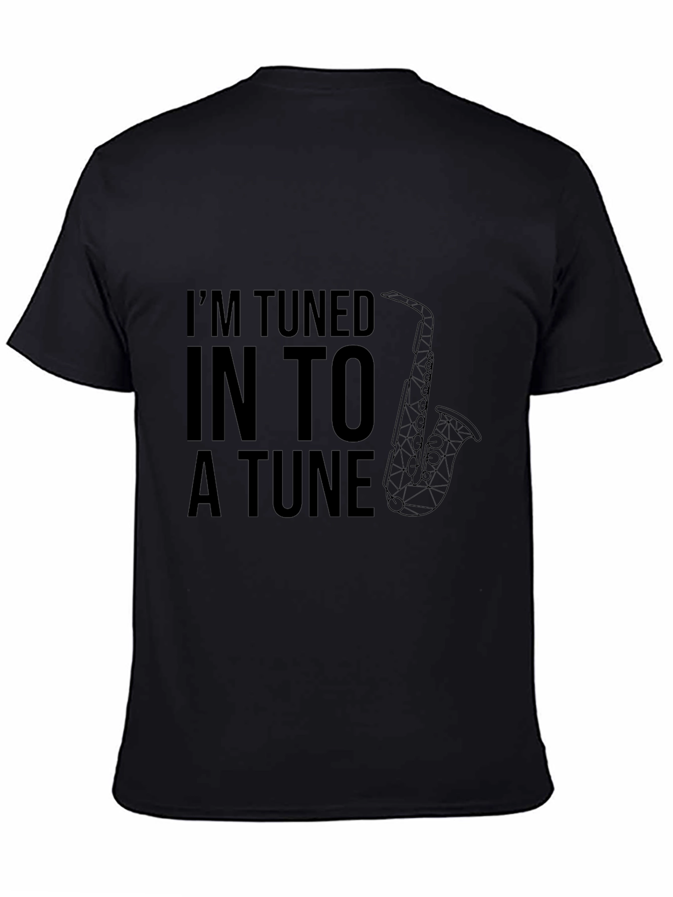 Tuned Into a Tune Saxophone Graphic Tee