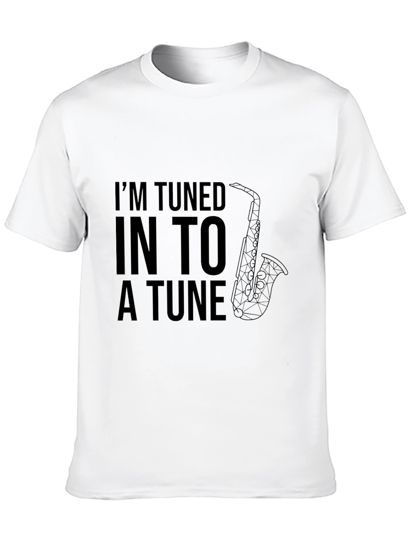 Tuned Into a Tune Saxophone Graphic Tee