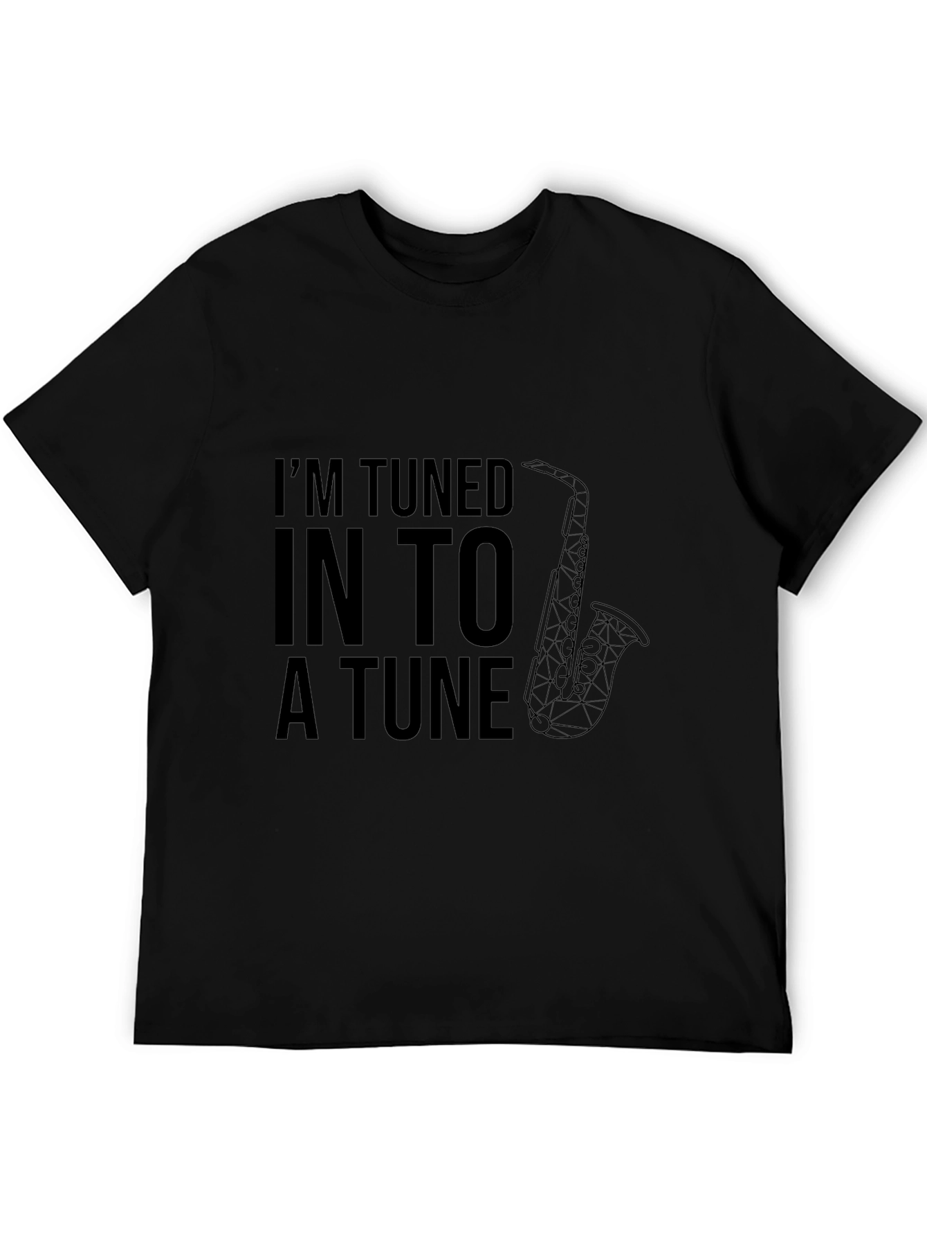 Tuned Into a Tune Saxophone Graphic Tee