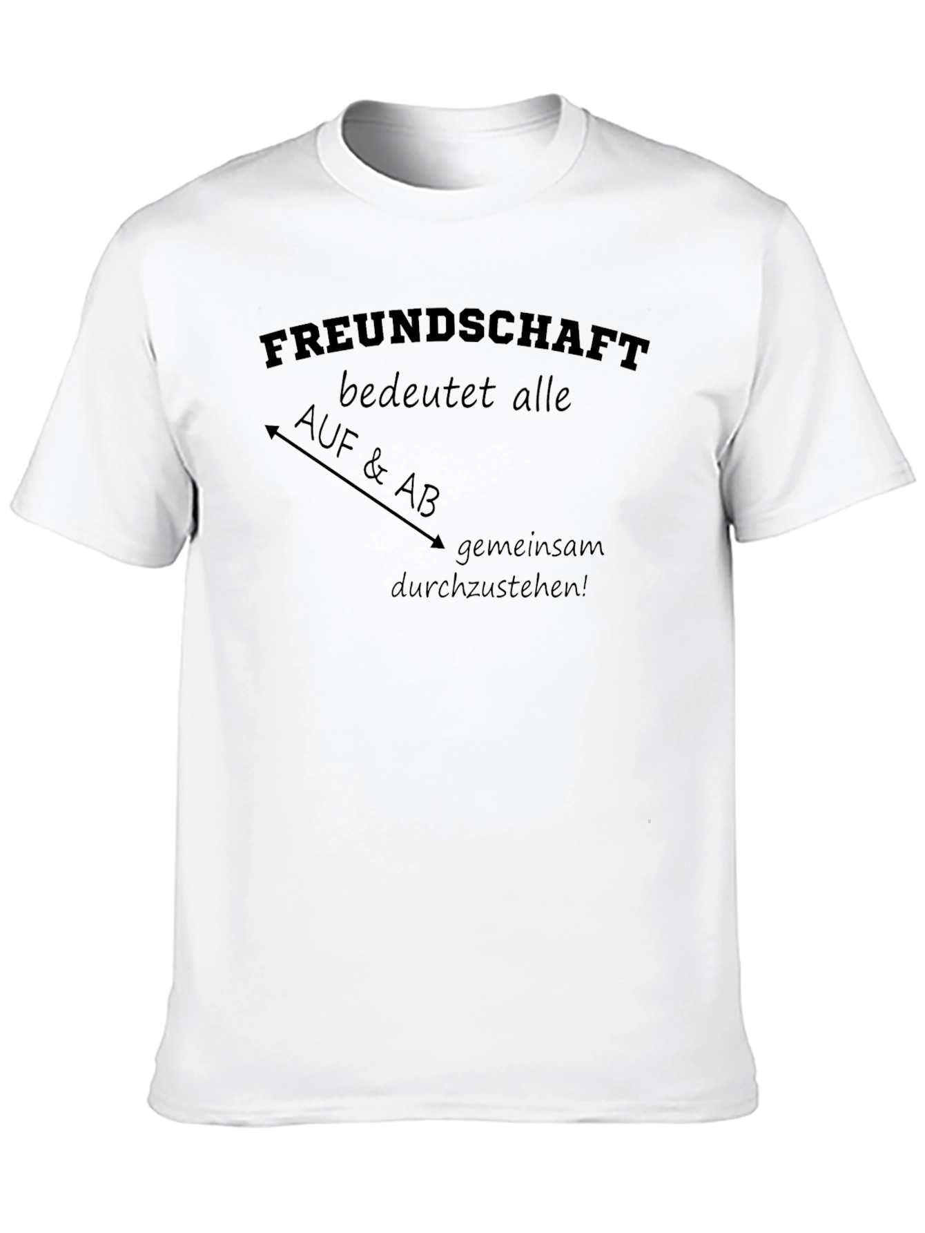 Friendship German Quote Black T-Shirt