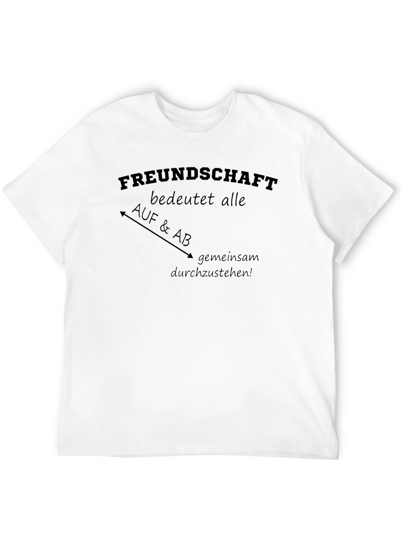 Friendship German Quote Black T-Shirt