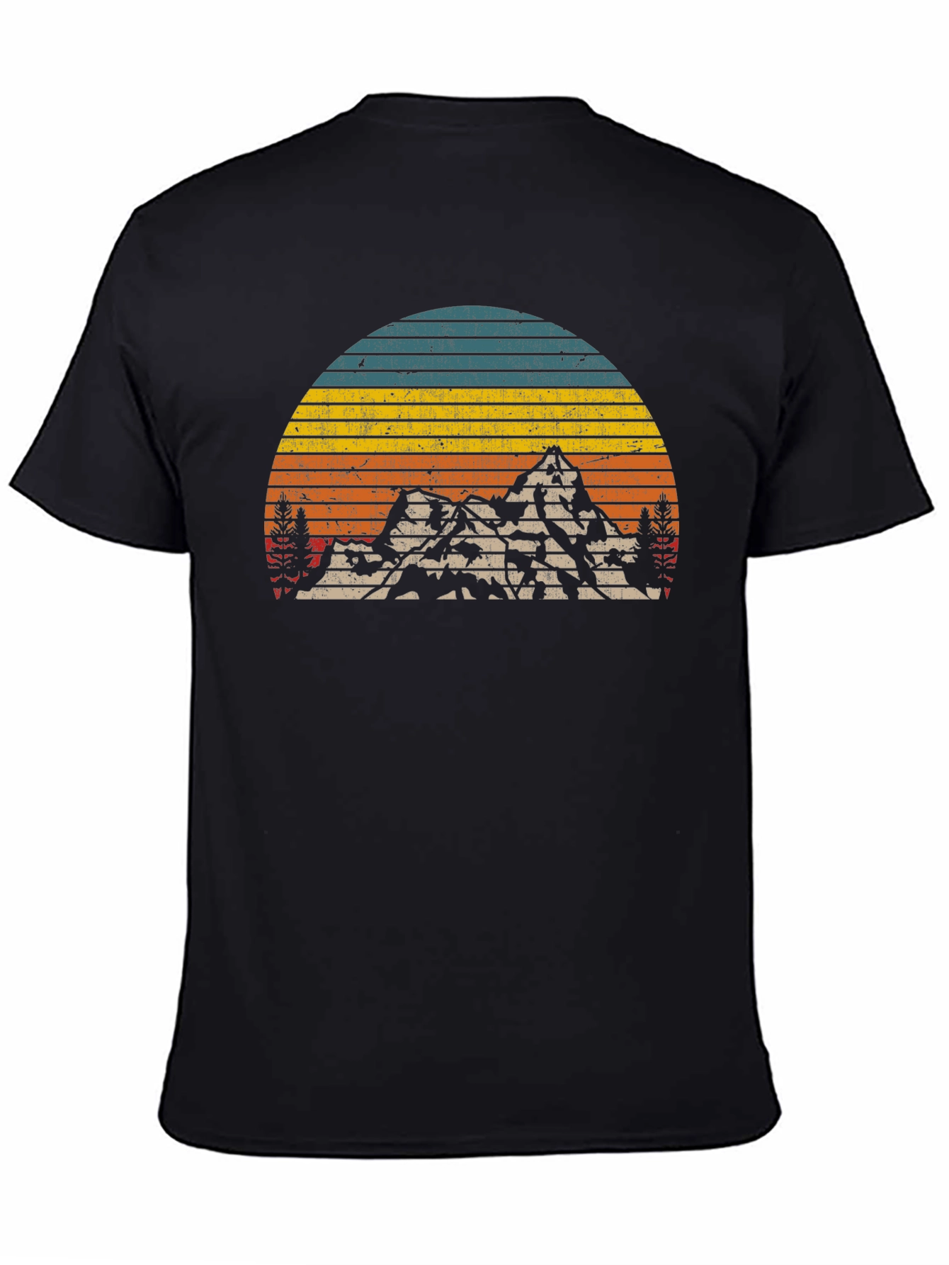 Retro Mountain Sunset Graphic T-Shirt