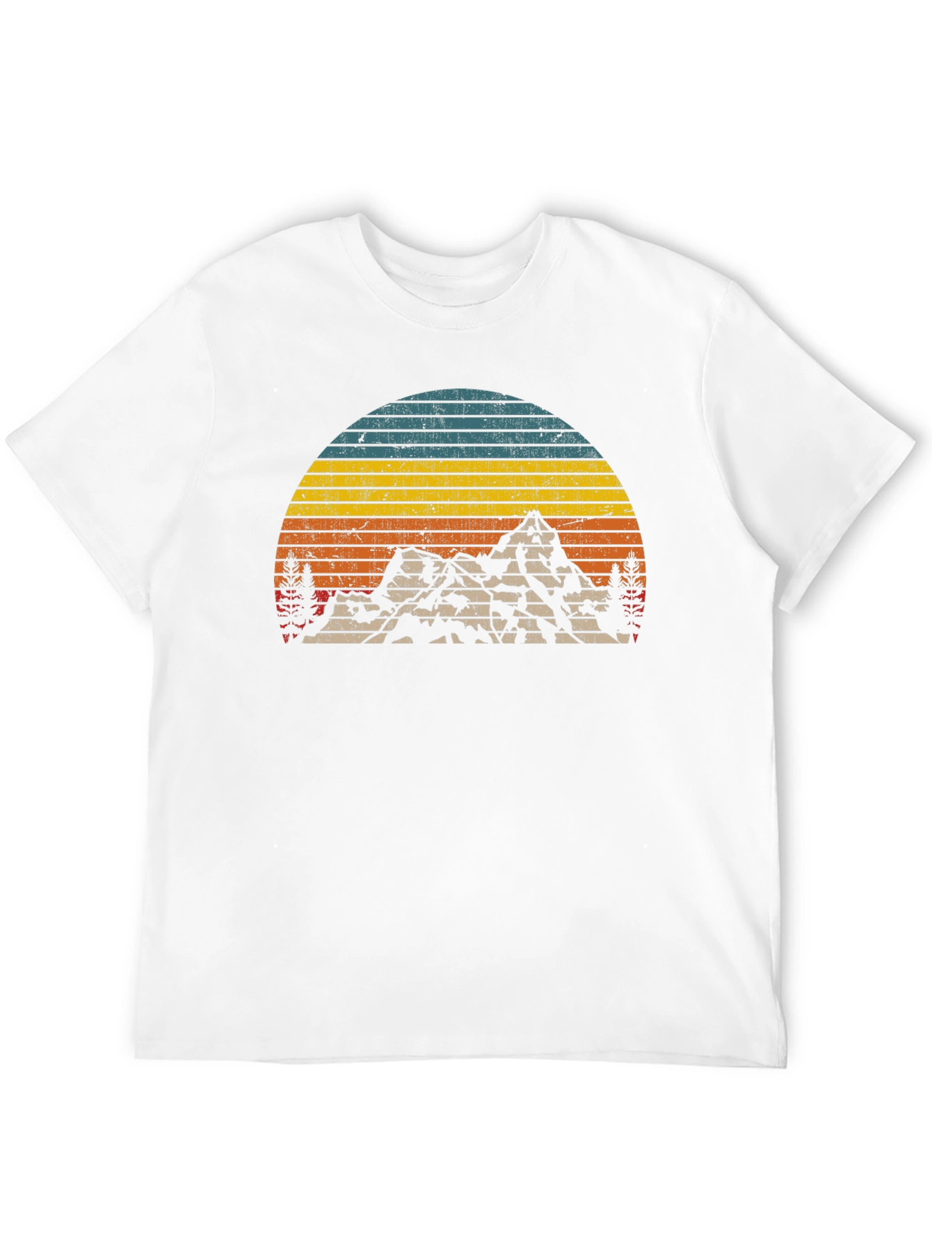Retro Mountain Sunset Graphic T-Shirt