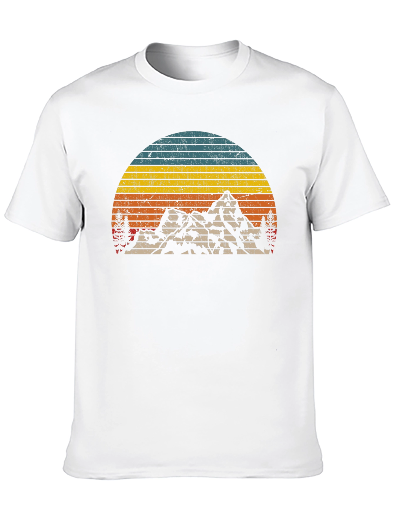 Retro Mountain Sunset Graphic T-Shirt