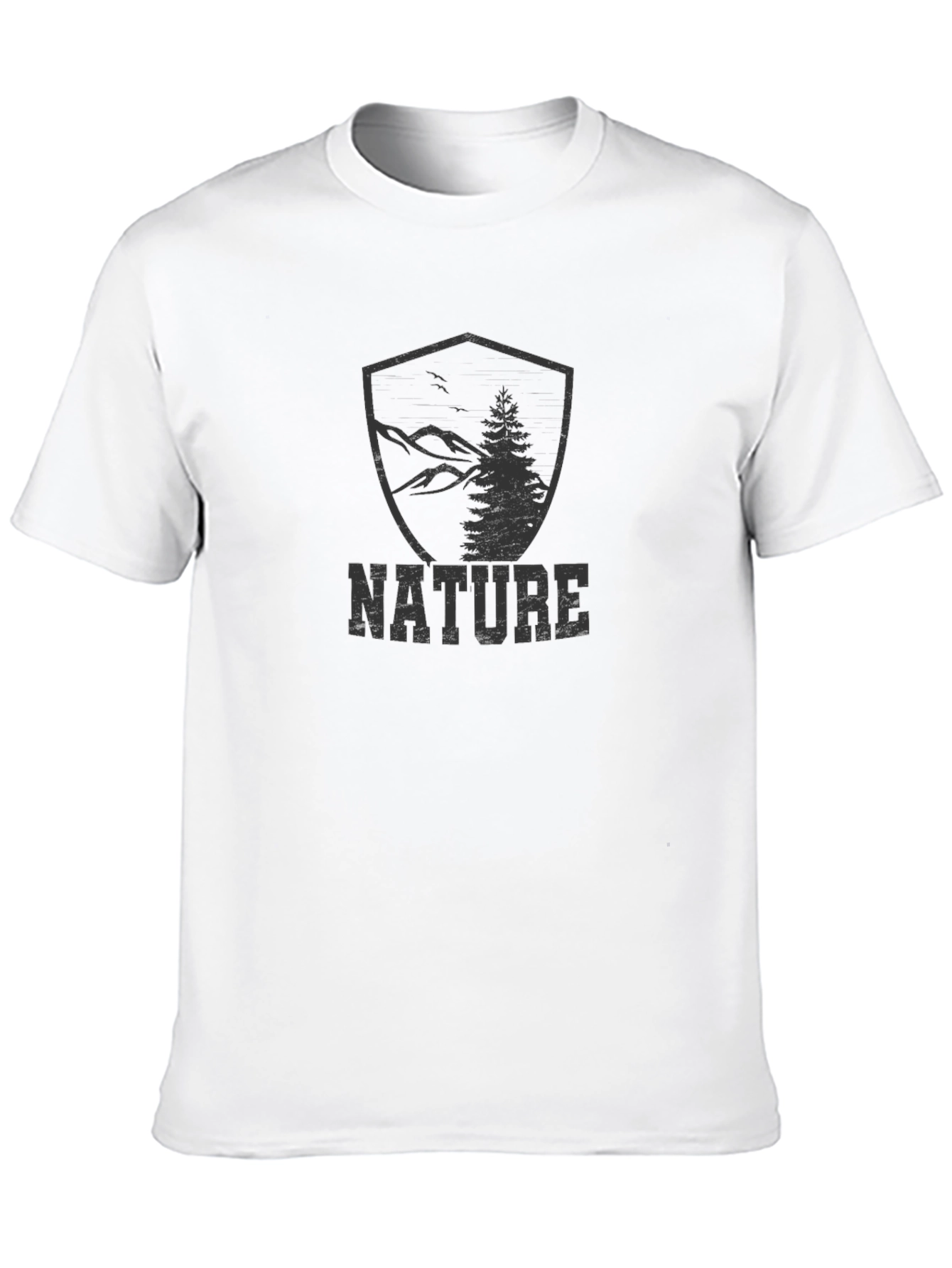 Nature Graphic Tee - Mountains & Trees Black T-Shirt