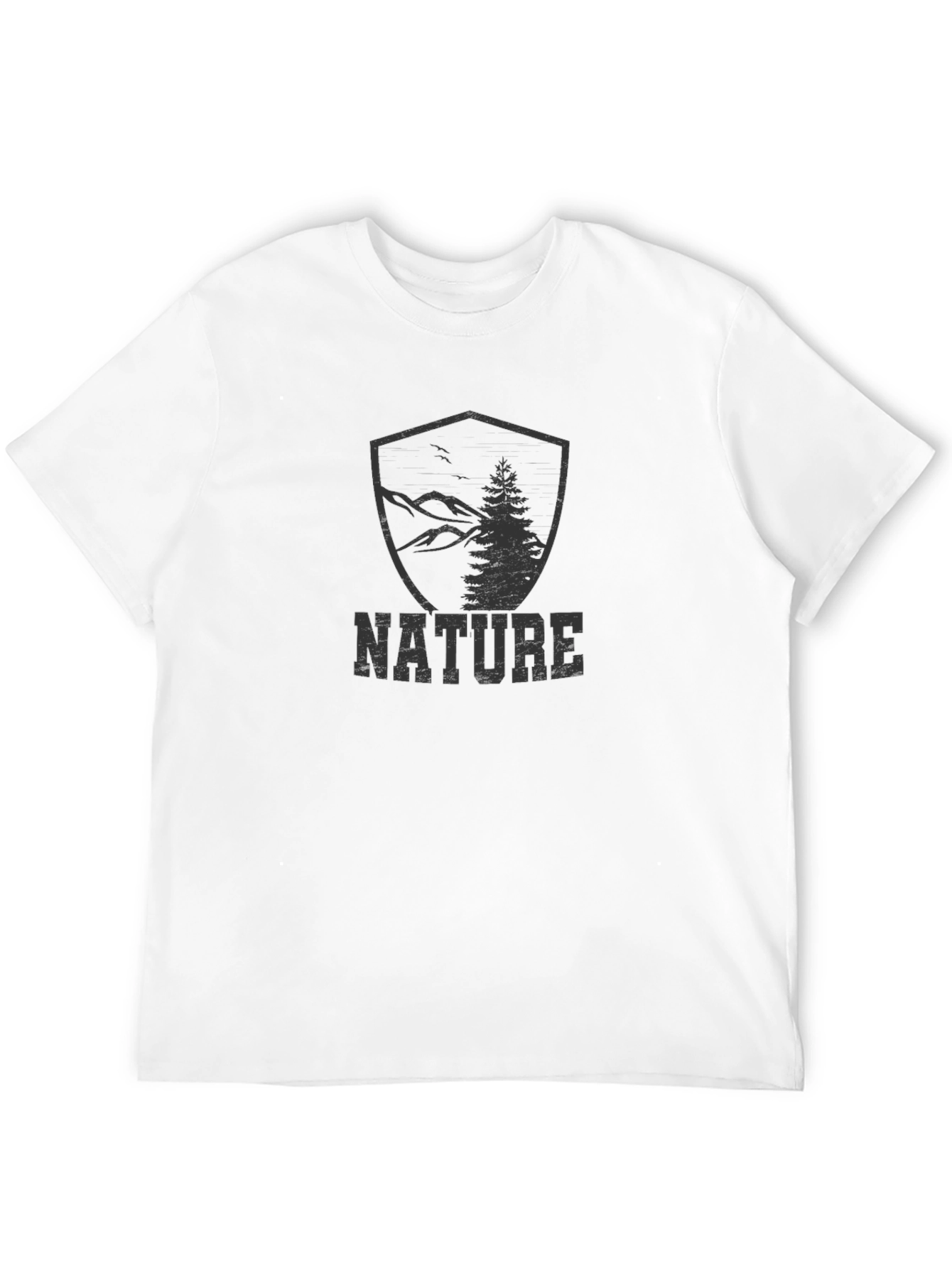 Nature Graphic Tee - Mountains & Trees Black T-Shirt