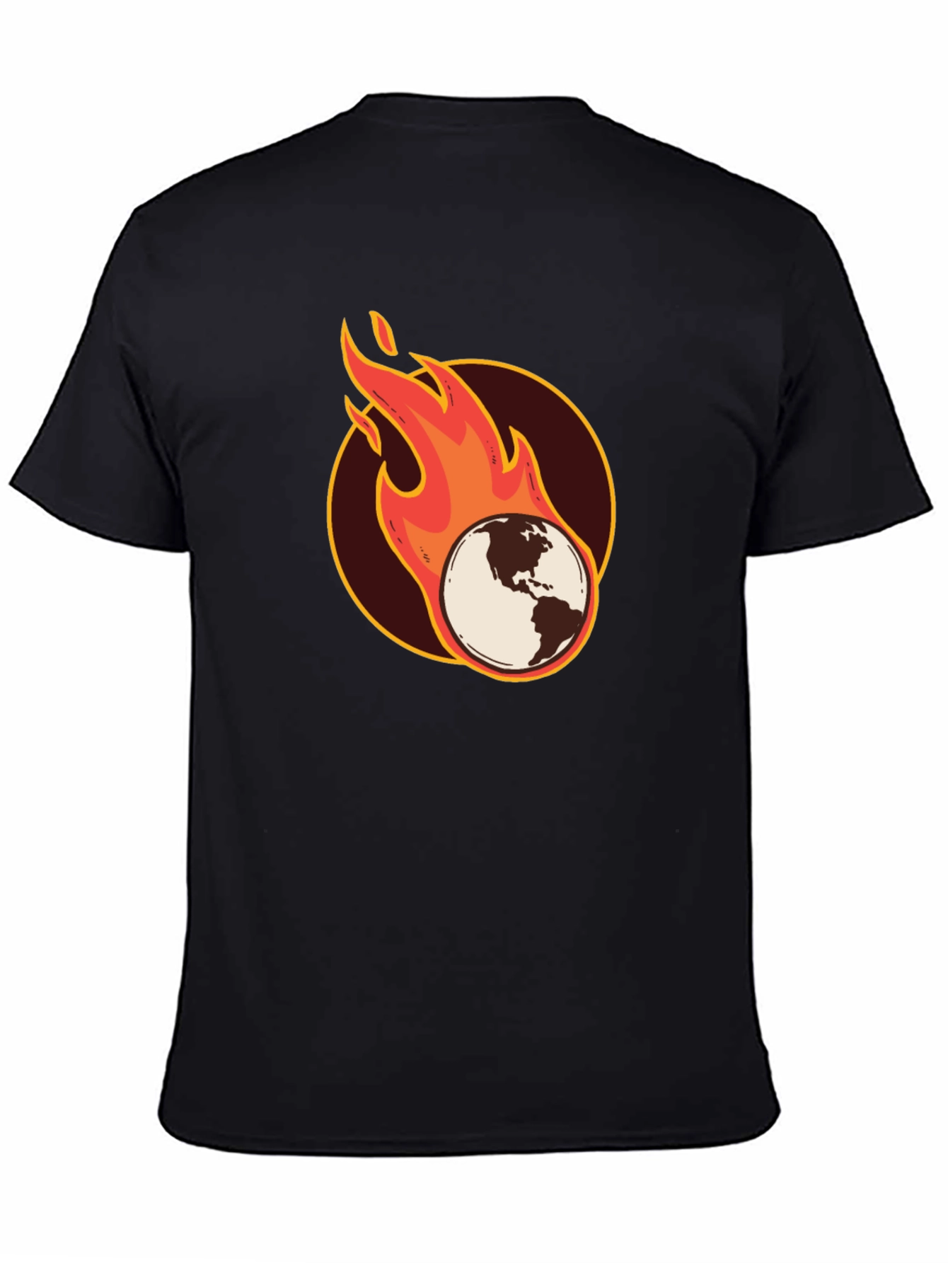 Earth on Fire Graphic T-Shirt - Black