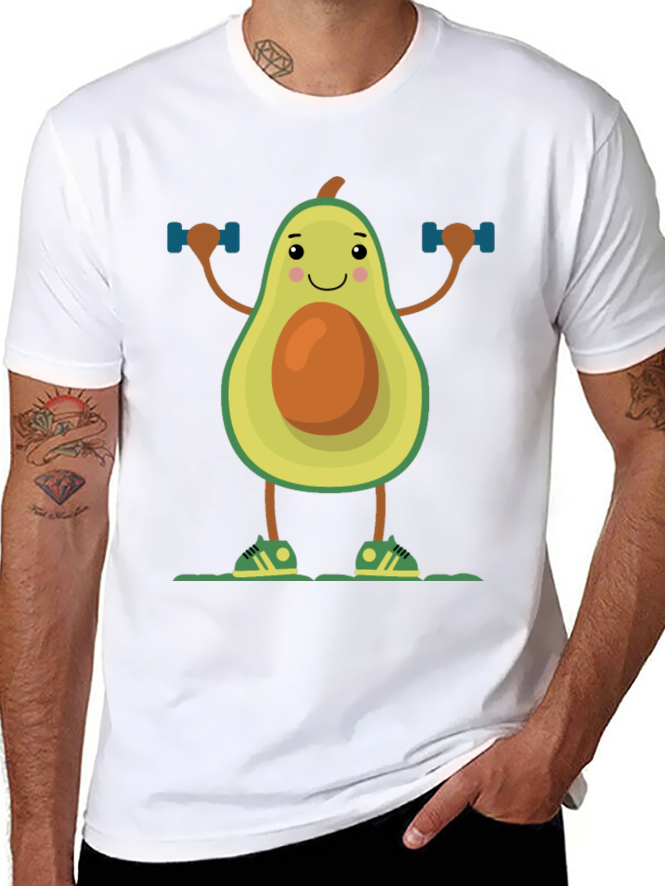 Funny Avocado Gym Workout T-Shirt