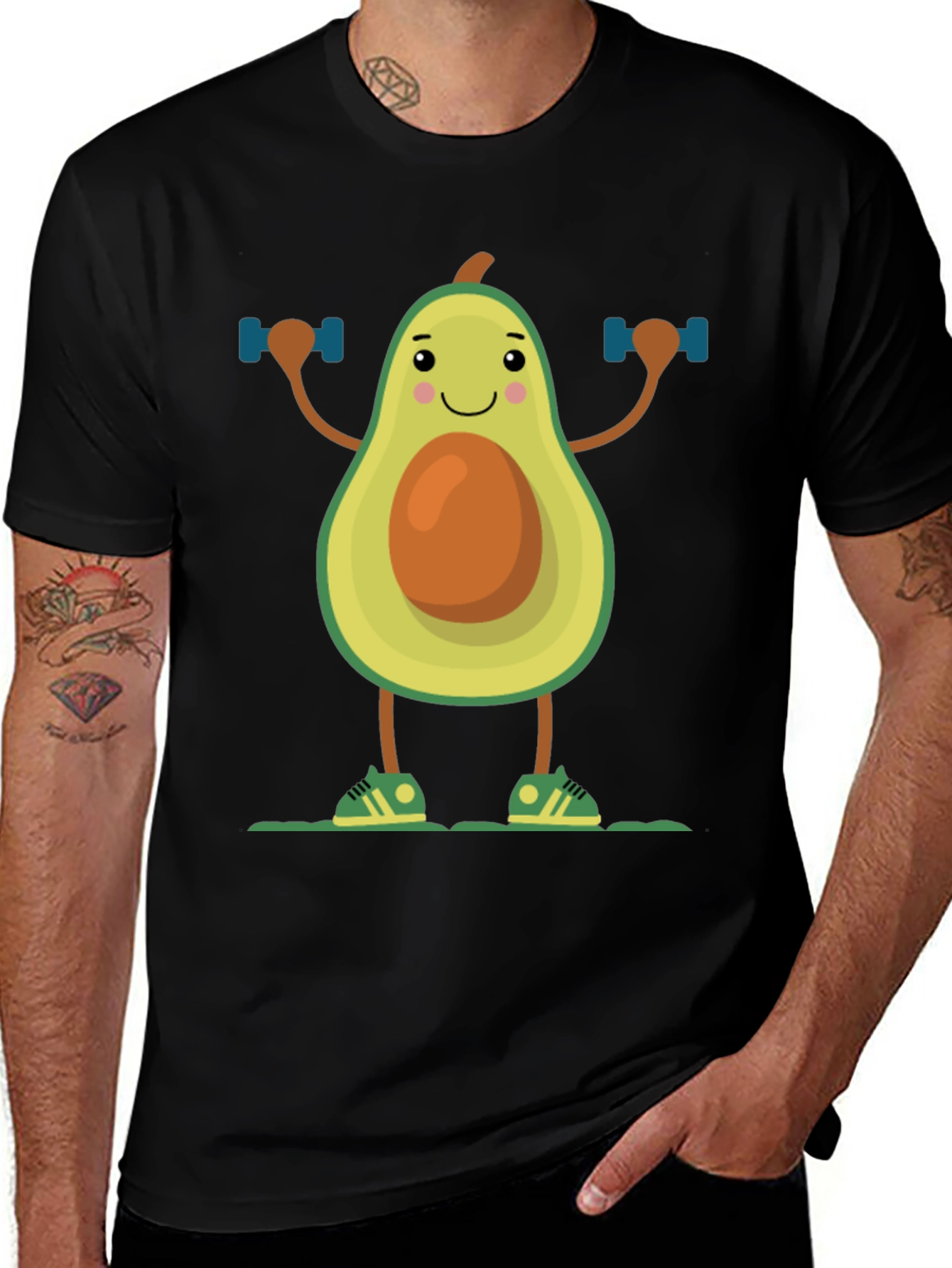 Funny Avocado Gym Workout T-Shirt
