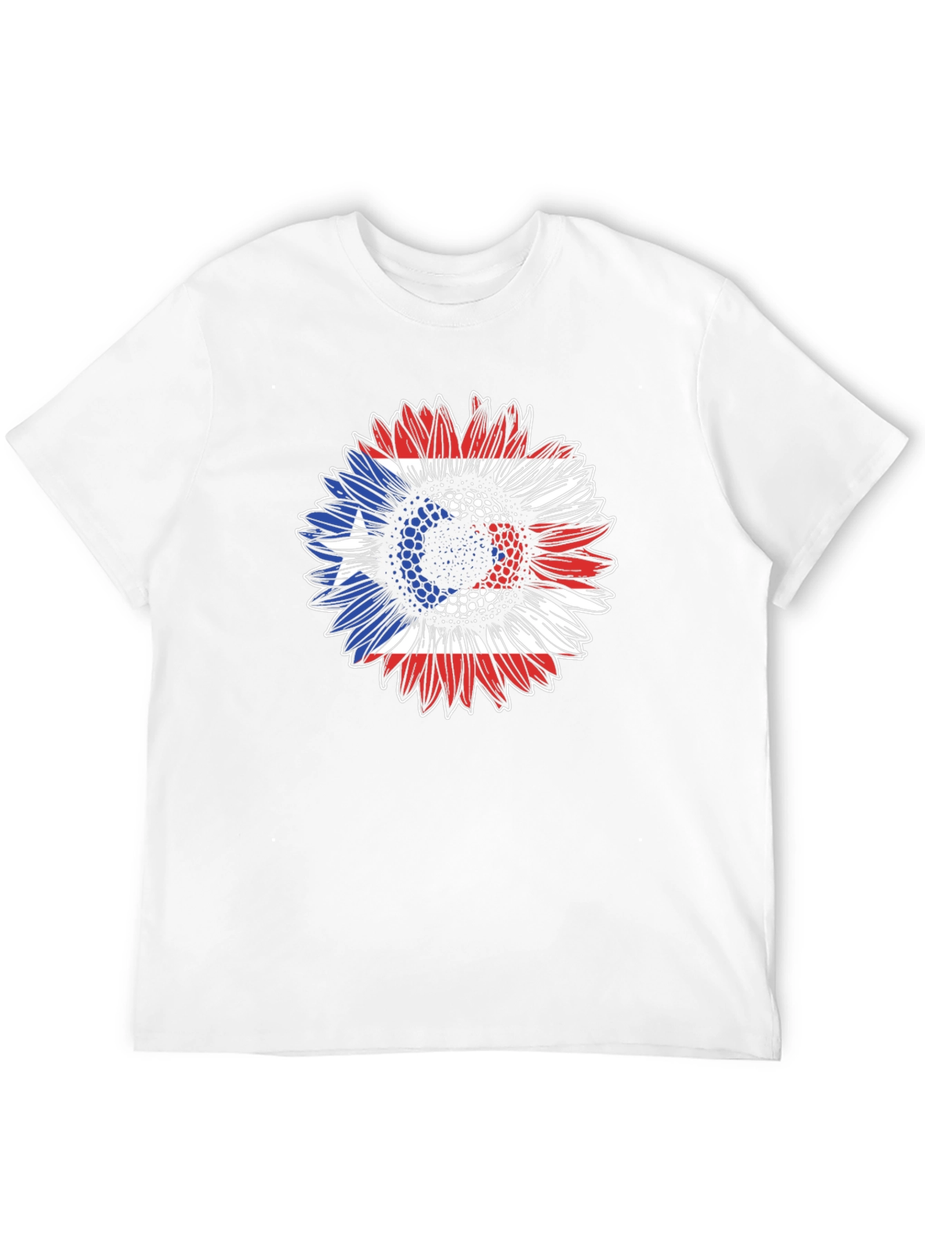 Puerto Rico Flag Sunflower Graphic Tee