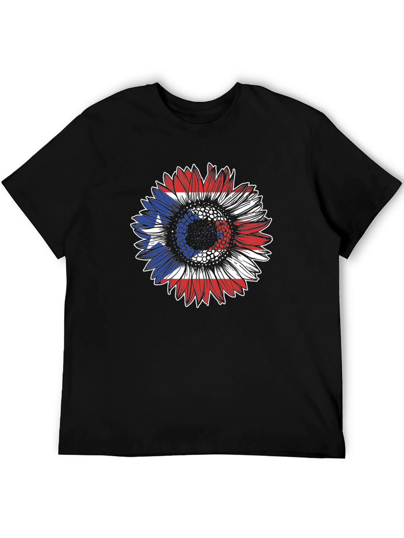 Puerto Rico Flag Sunflower Graphic Tee