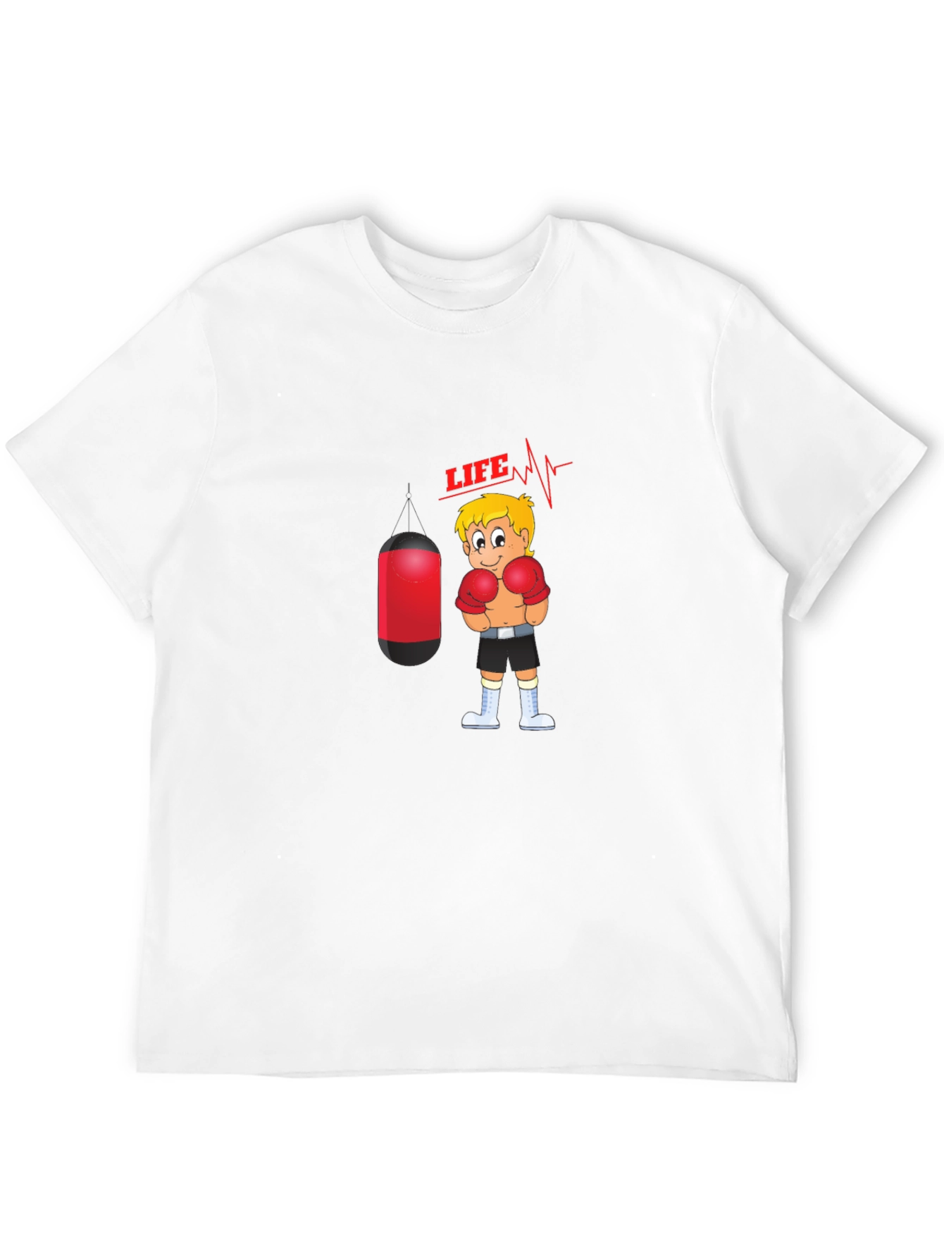 Life Boxer Graphic T-Shirt - Black