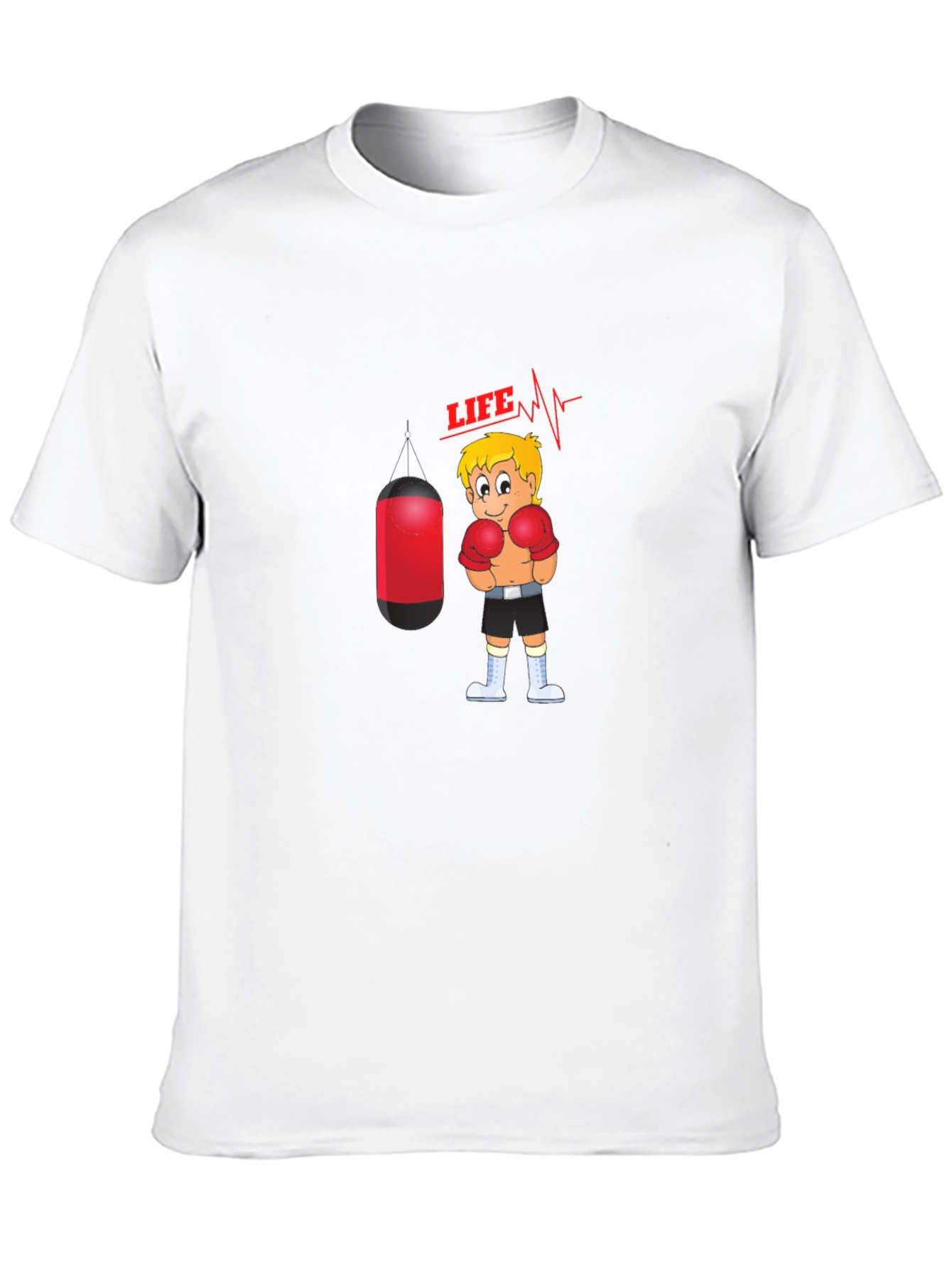 Life Boxer Graphic T-Shirt - Black