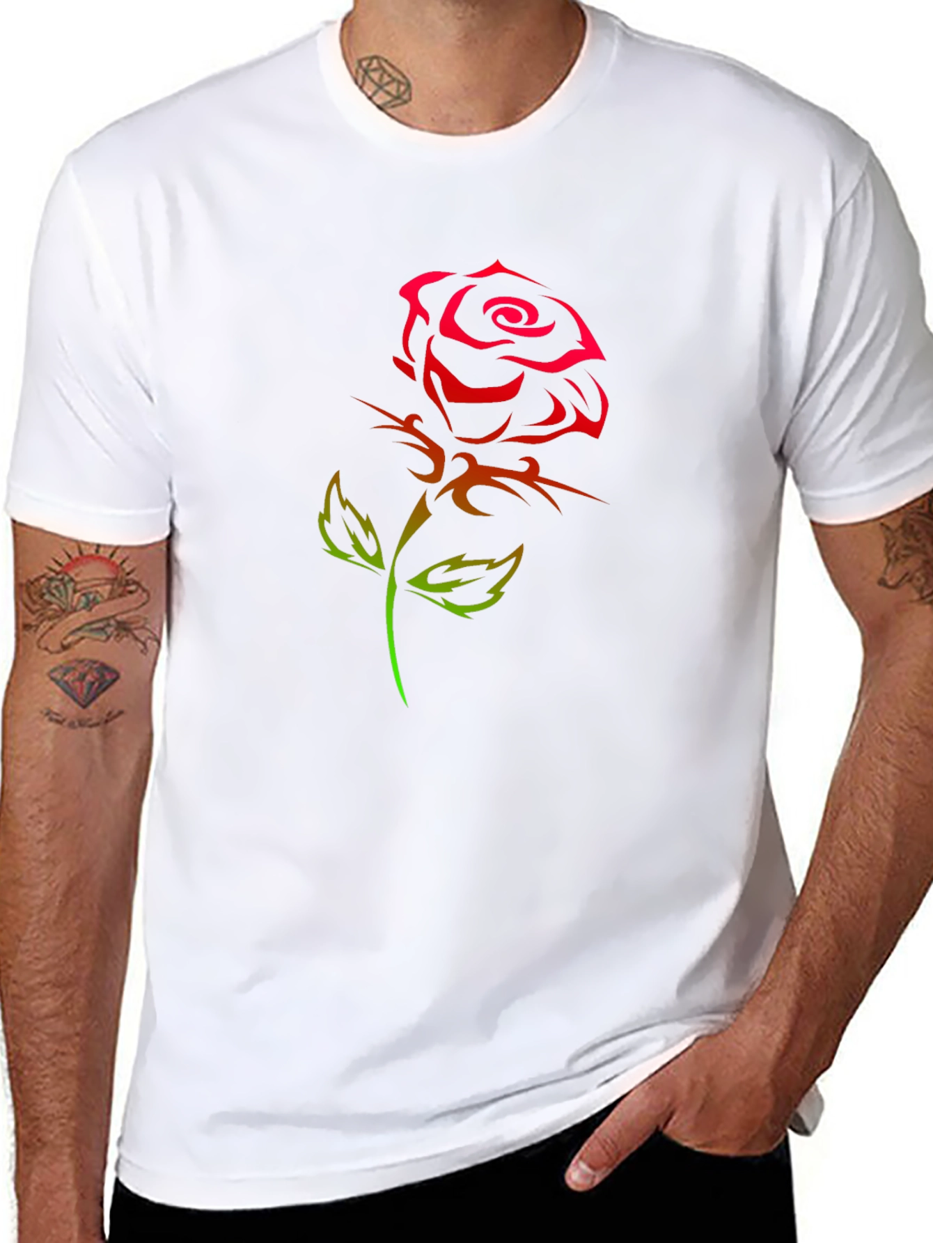 Rose Tattoo Graphic T-Shirt