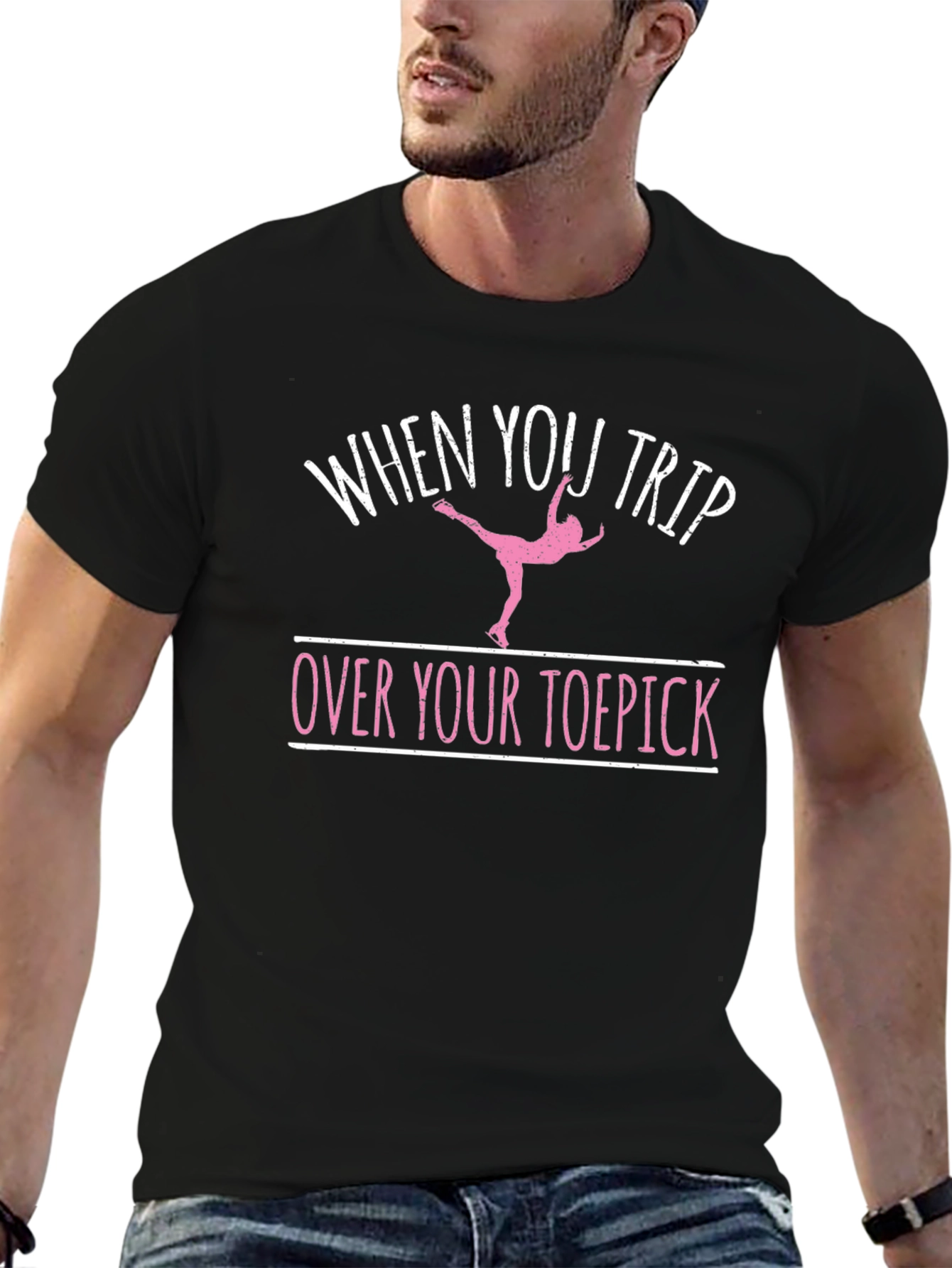 Funny Ice Skating T-Shirt - Trip Over Your Toepick
