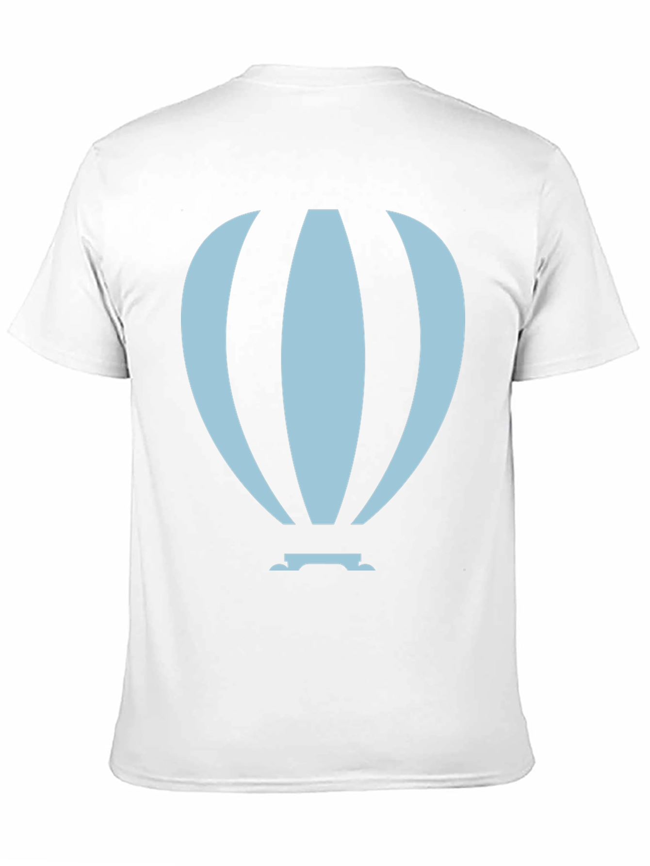 Hot Air Balloon Graphic Tee - Black Cotton Blend