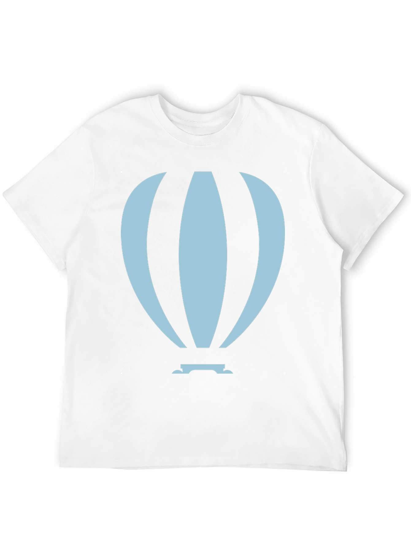 Hot Air Balloon Graphic Tee - Black Cotton Blend