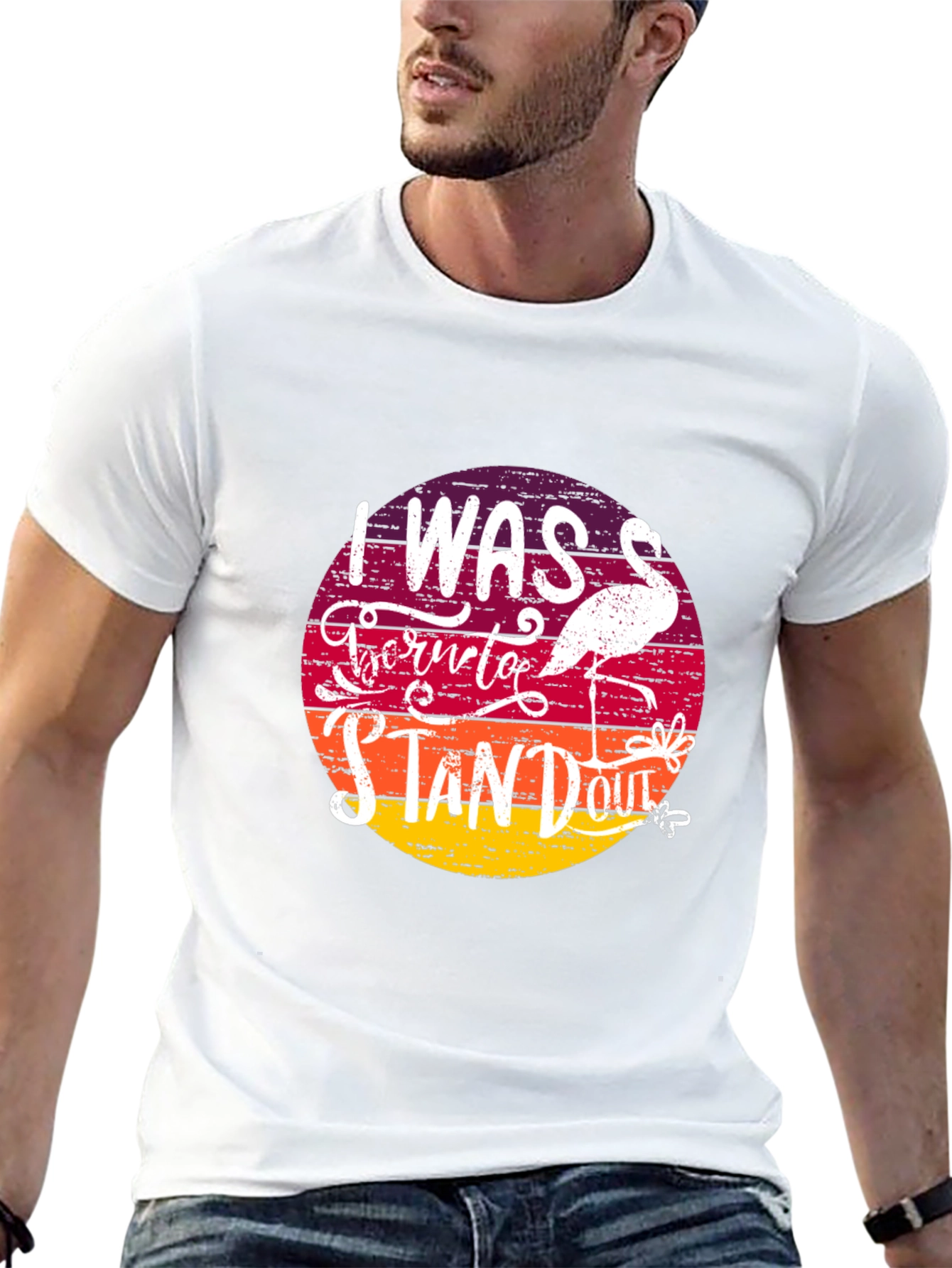 Born to Stand Out Flamingo T-Shirt