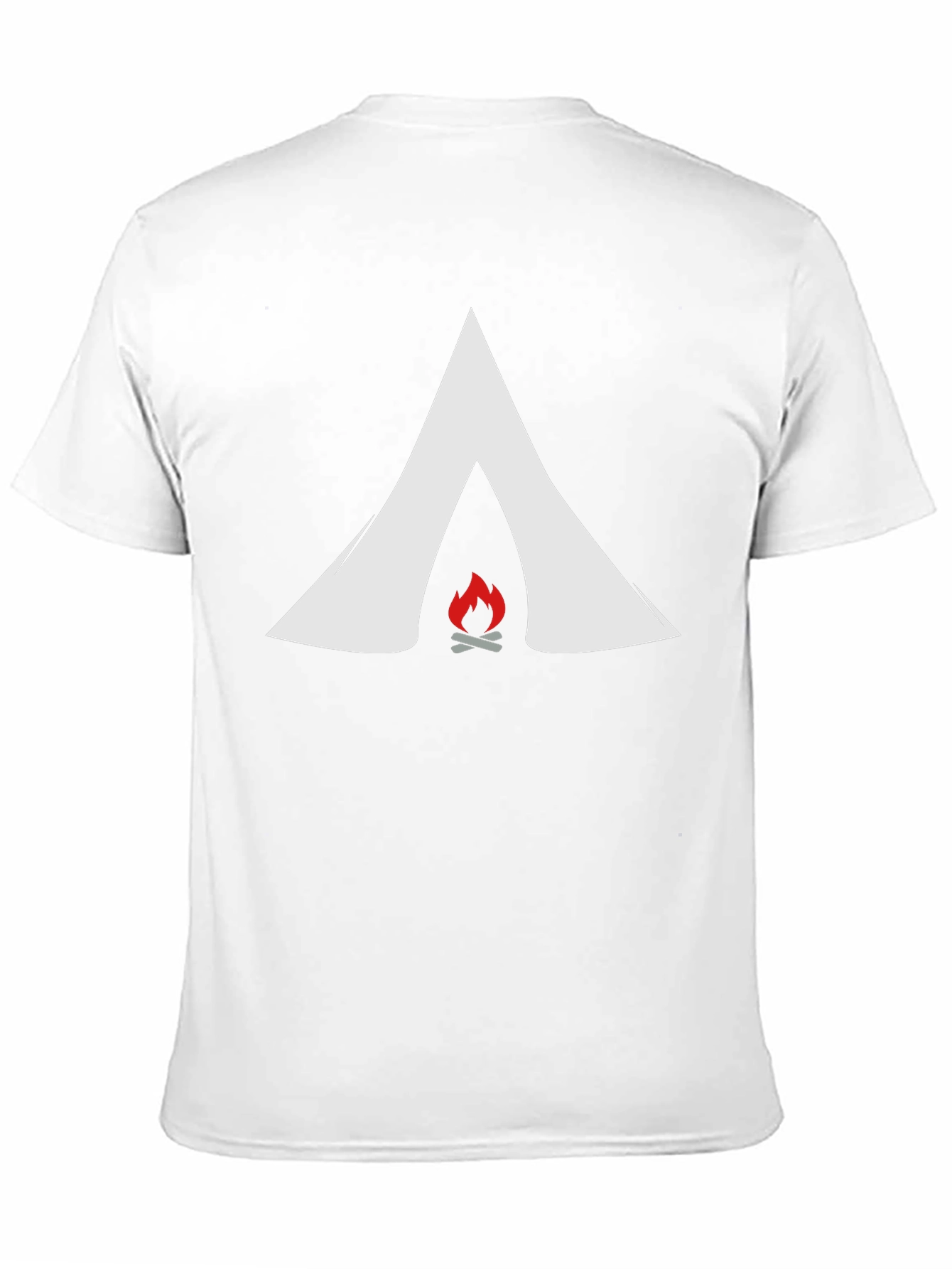 Camping Tent & Fire Graphic Tee - Adventure Ready!