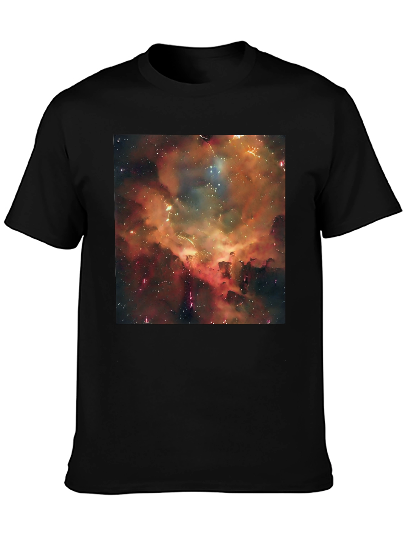 Galaxy Nebula Graphic Black T-Shirt