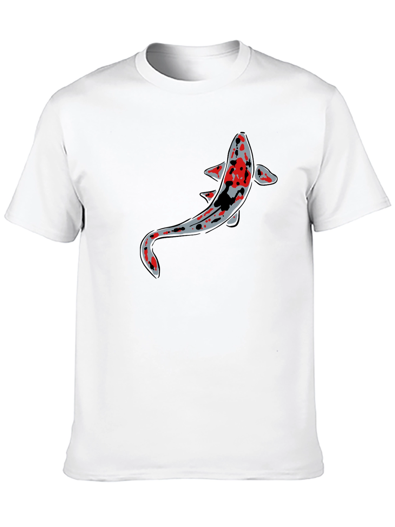 Koi Fish Graphic Black T-Shirt