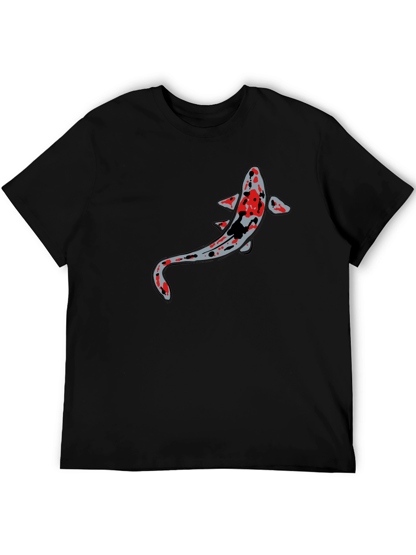 Koi Fish Graphic Black T-Shirt