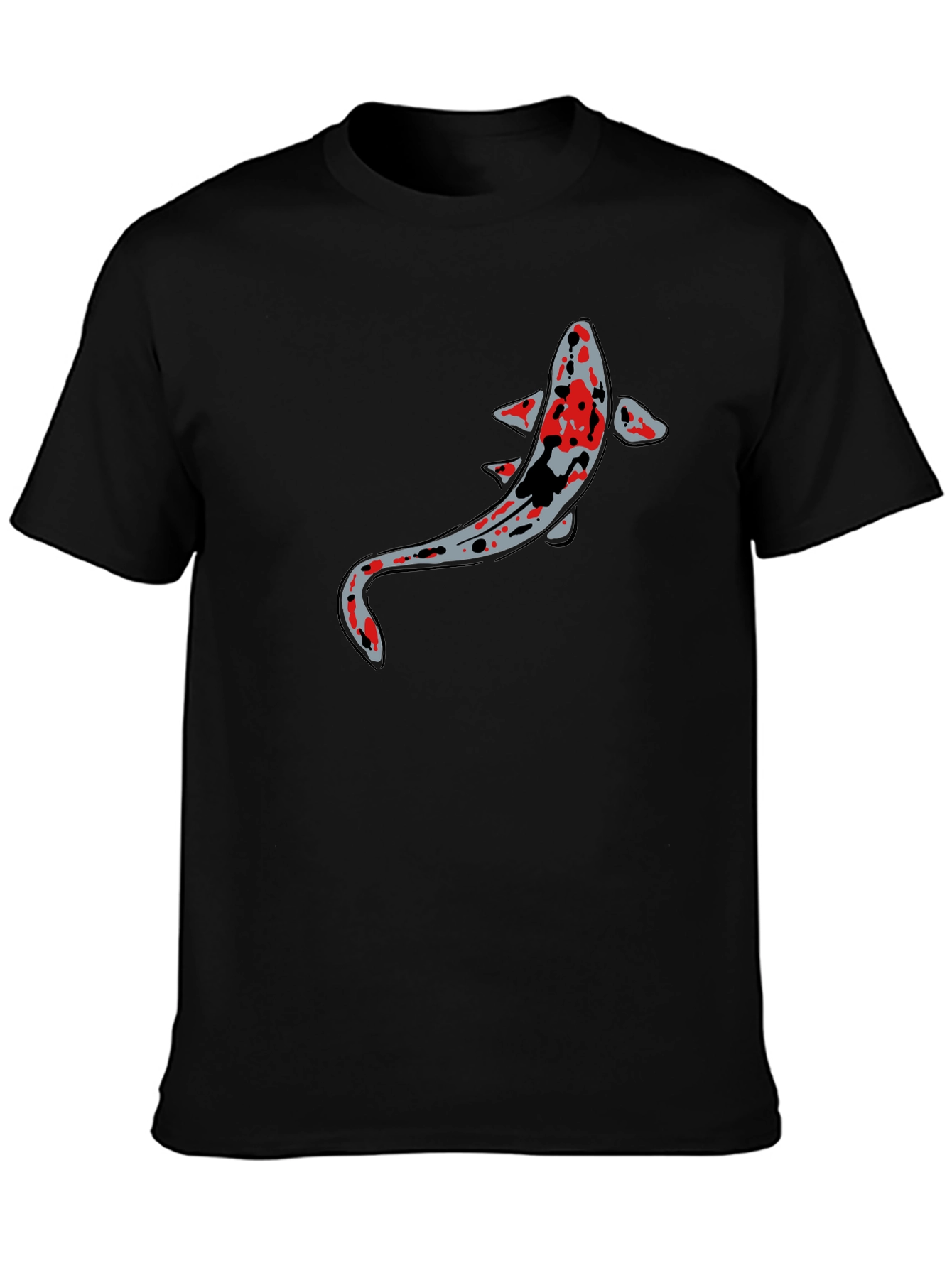 Koi Fish Graphic Black T-Shirt