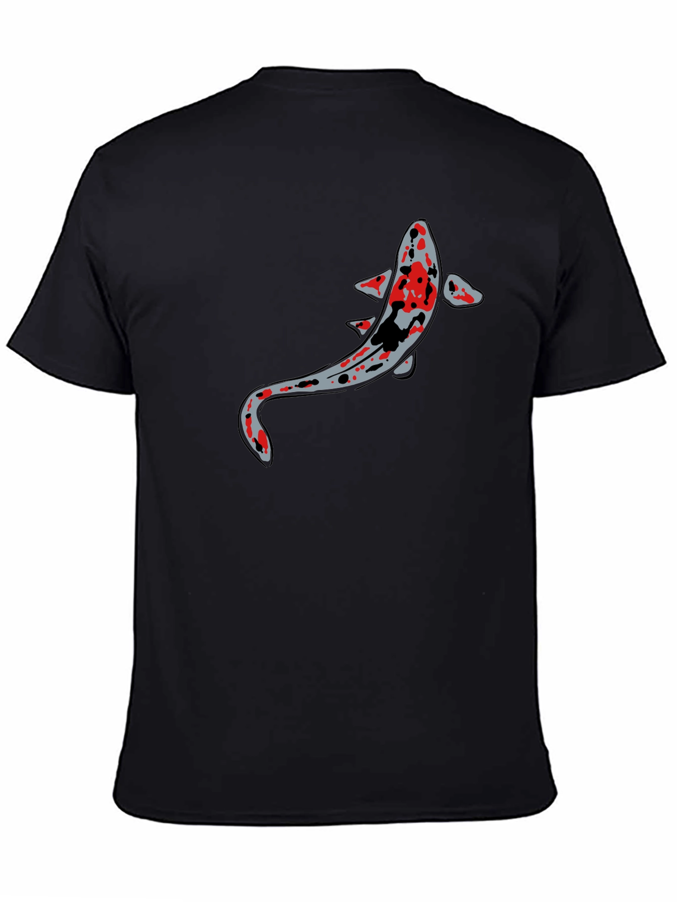 Koi Fish Graphic Black T-Shirt
