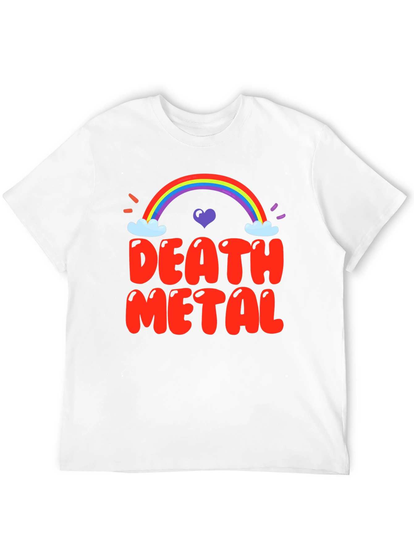 Death Metal Rainbow Graphic T-Shirt