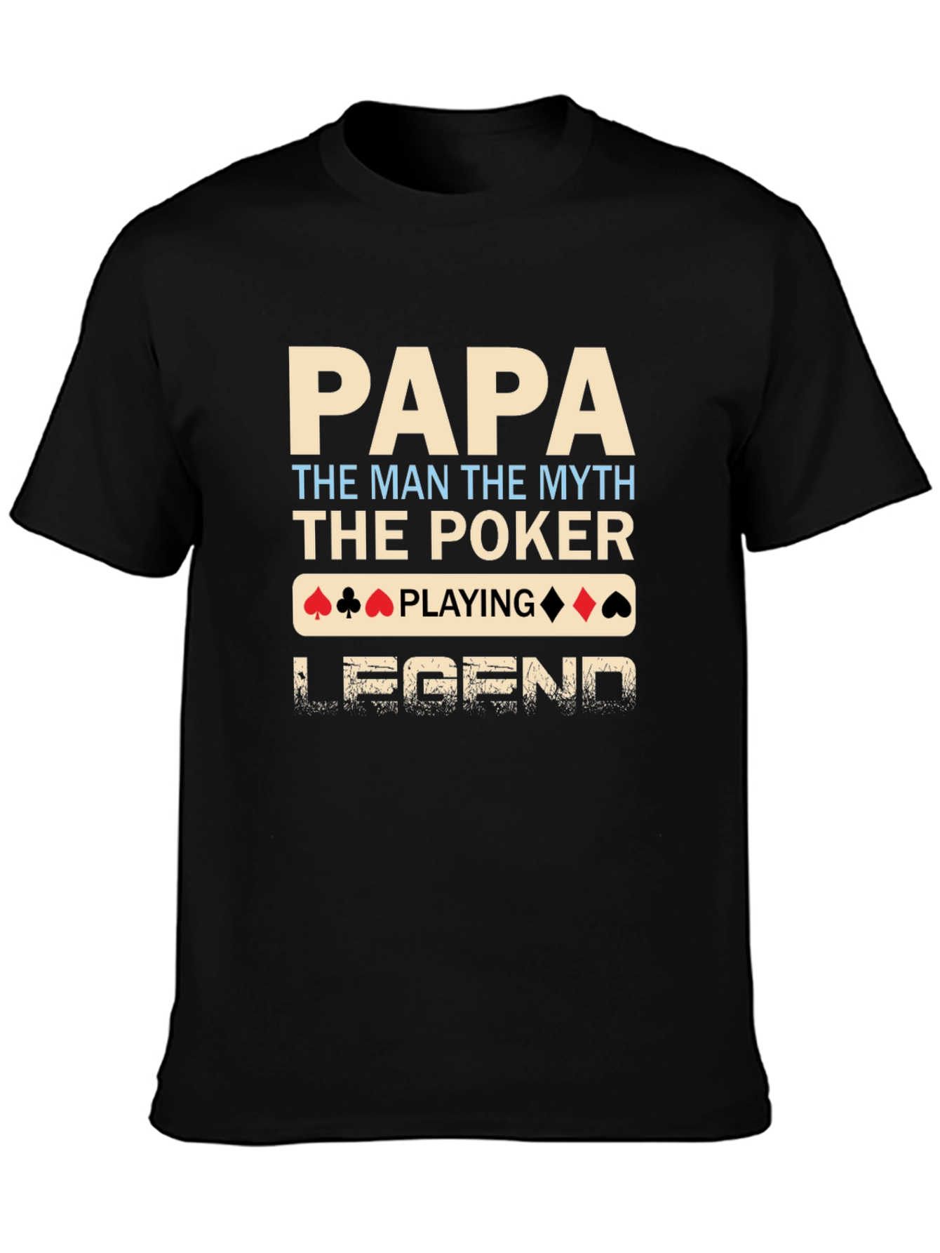 Papa Poker Legend Black T-Shirt