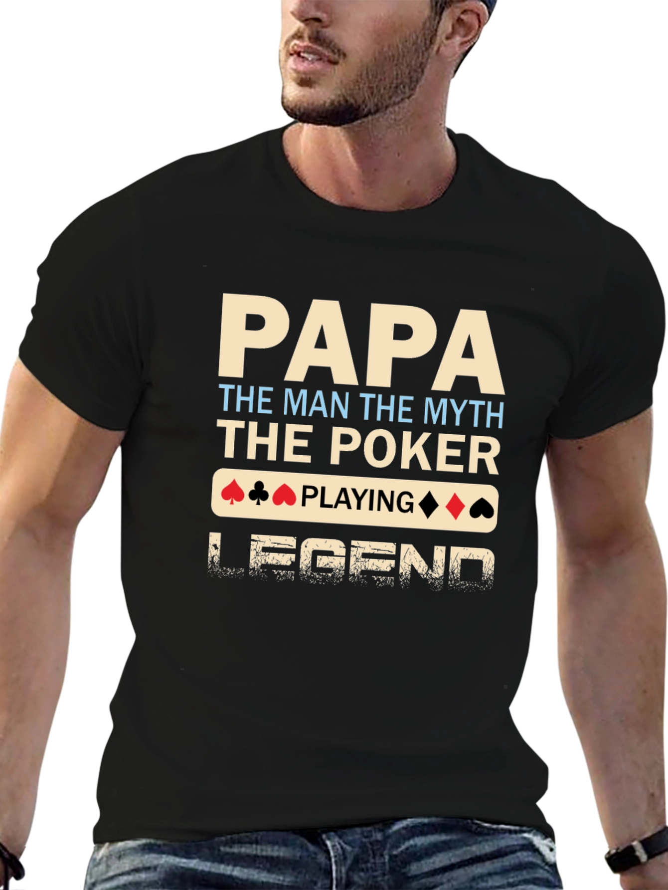 Papa Poker Legend Black T-Shirt