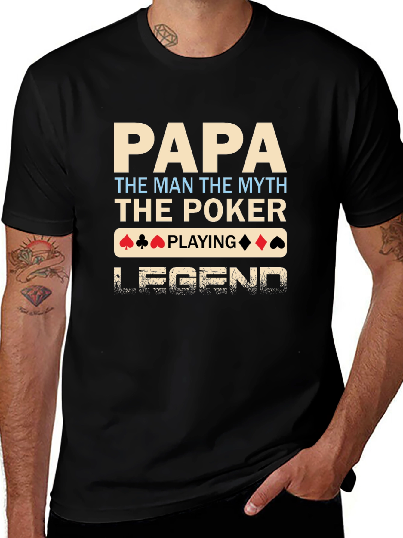 Papa Poker Legend Black T-Shirt