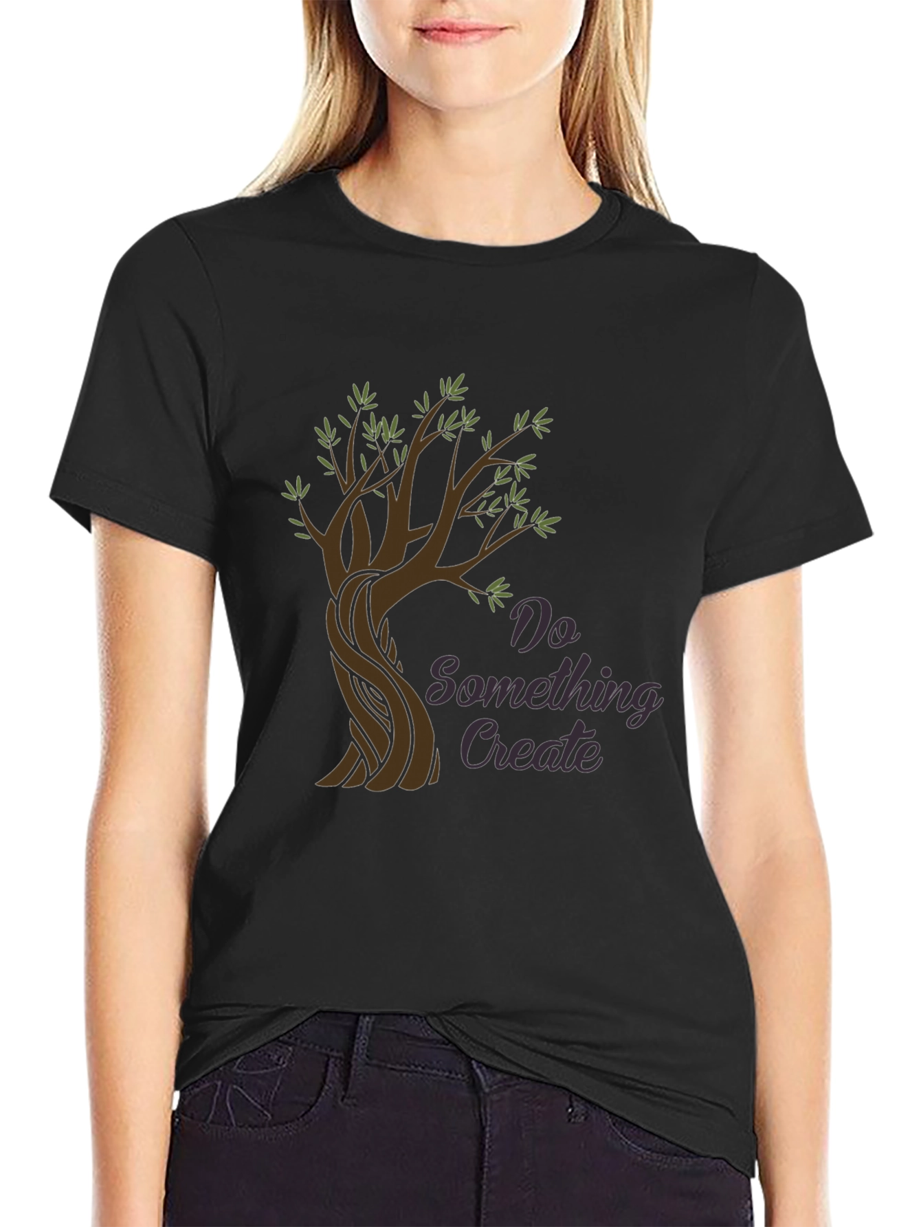 Do Something Create - Tree Graphic Black Tee
