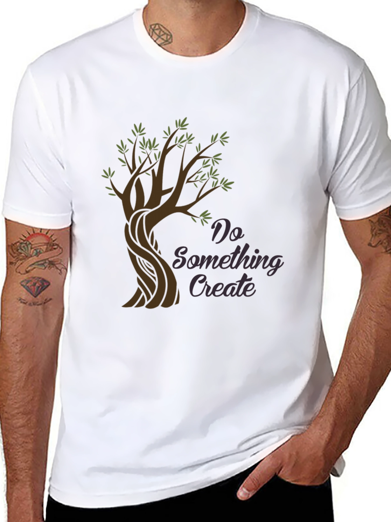 Do Something Create - Tree Graphic Black Tee