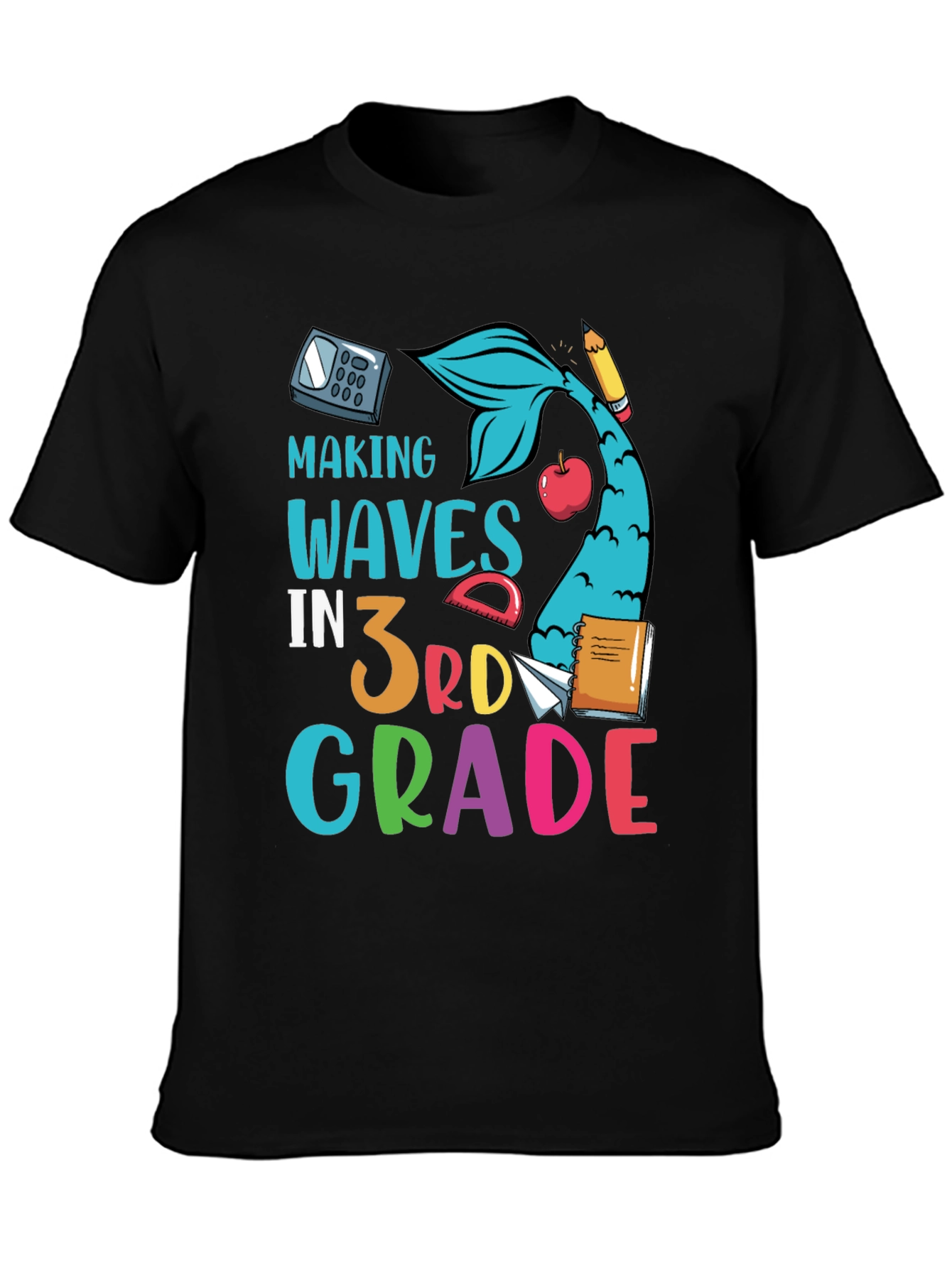 Making Waves in 3rd Grade Black T-Shirt