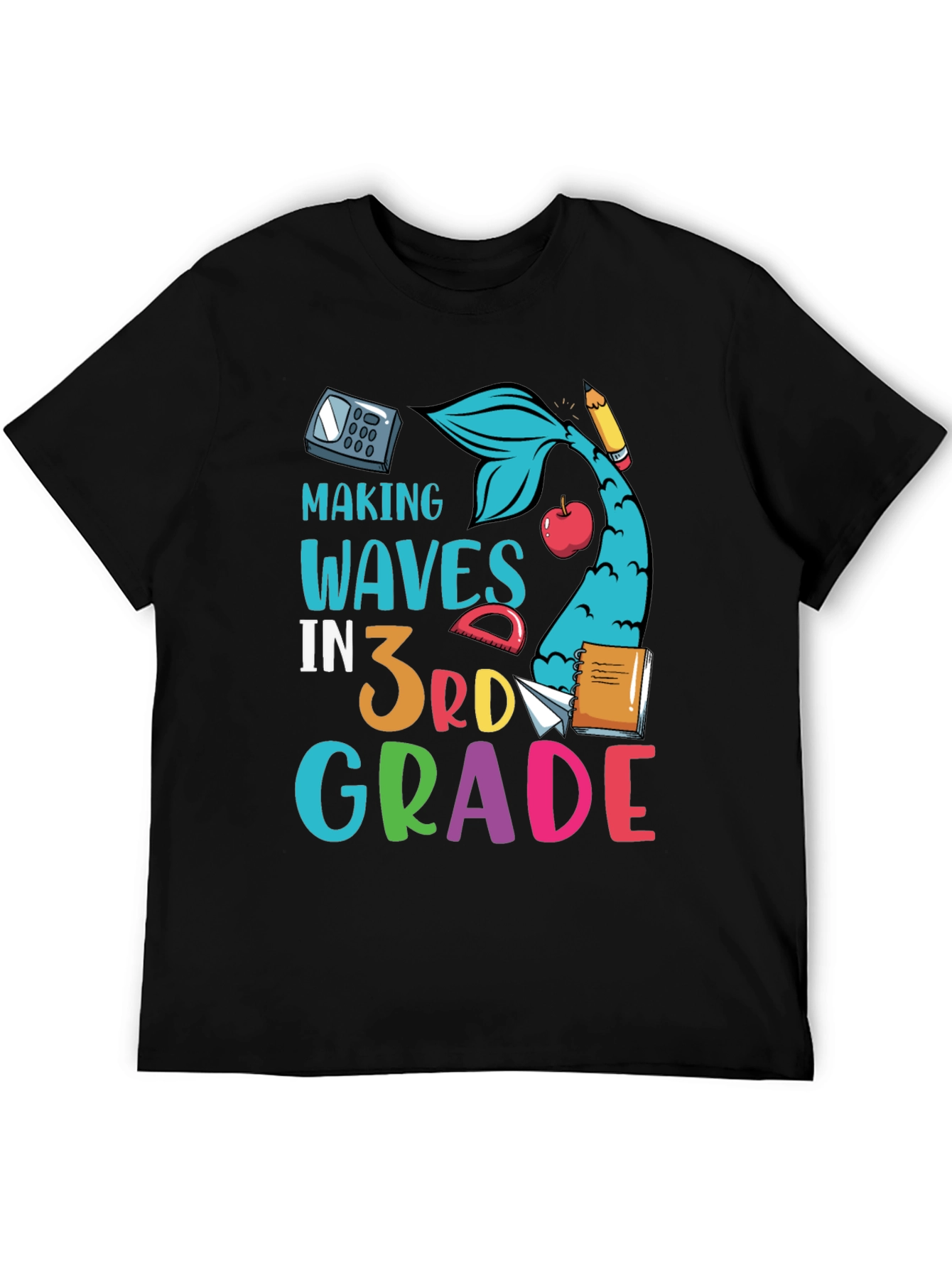 Making Waves in 3rd Grade Black T-Shirt