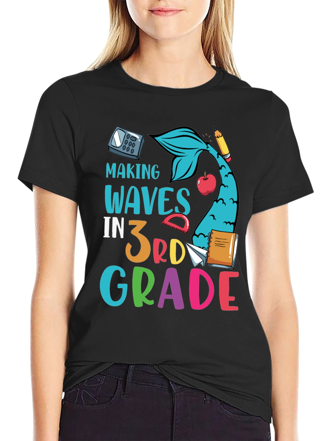 Making Waves in 3rd Grade Black T-Shirt