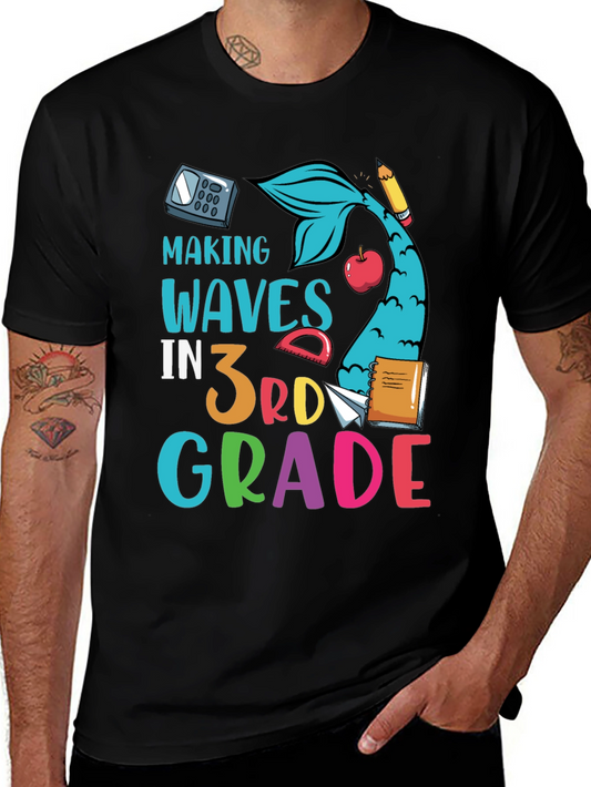 Making Waves in 3rd Grade Black T-Shirt