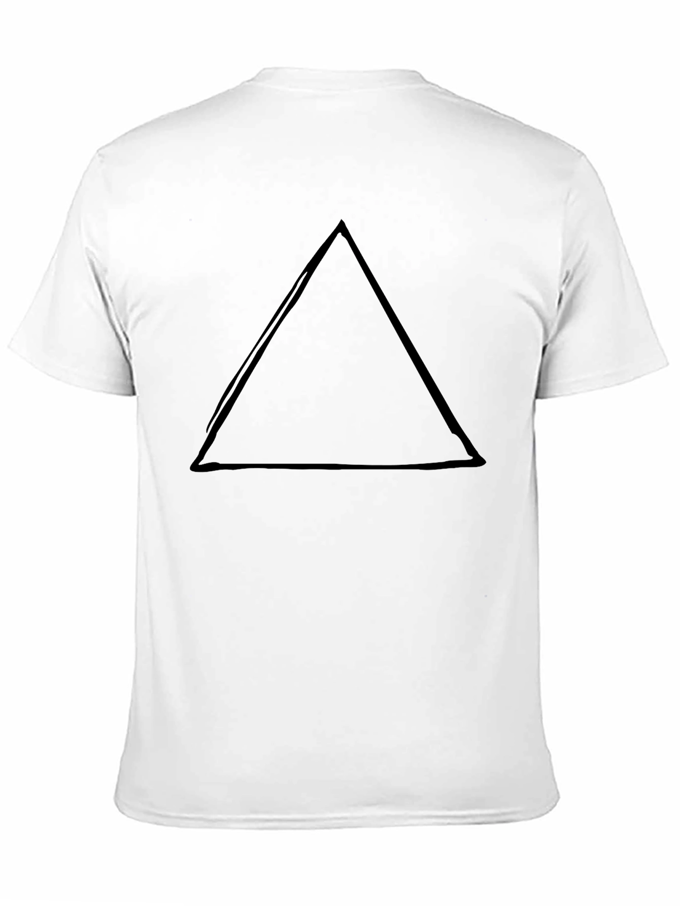Minimalist Black T-Shirt with Triangle Design