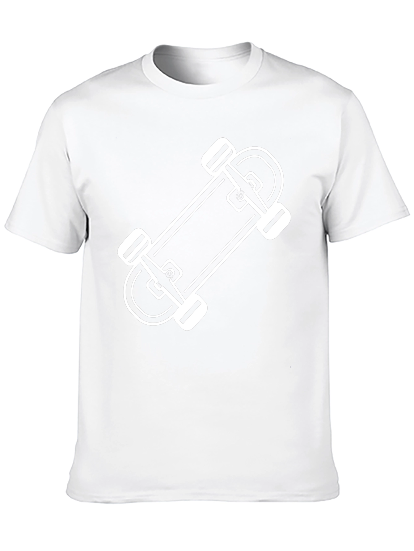 Skateboard Graphic Tee - Black Cotton T-Shirt