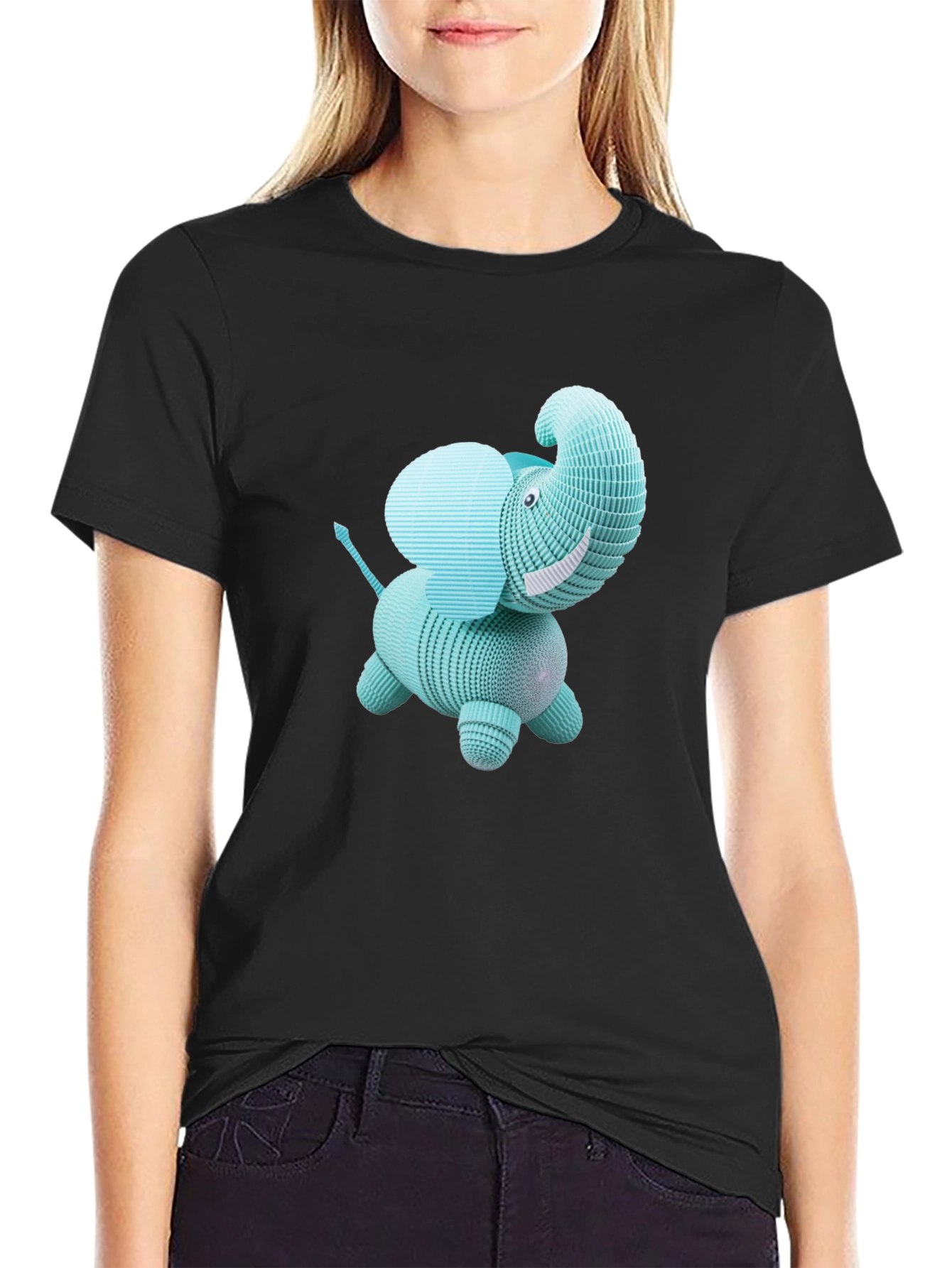Cute Elephant Graphic Tee - Modern Design