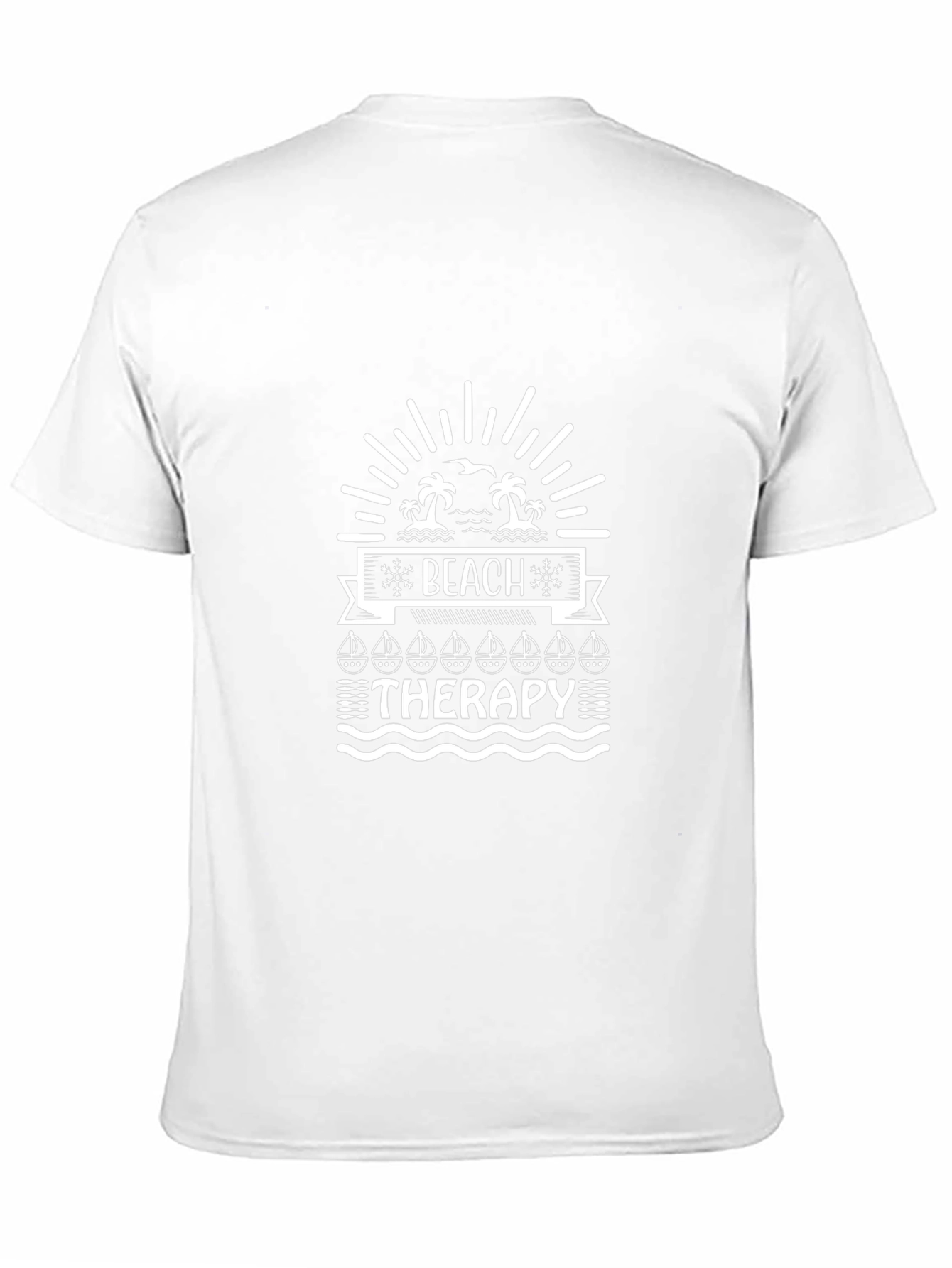 Beach Therapy Graphic Print Black T-Shirt
