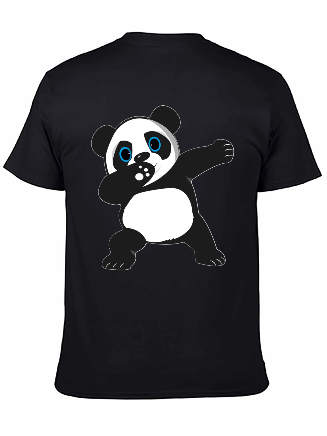 Dabbing Panda Graphic Tee - Black Cotton T-Shirt