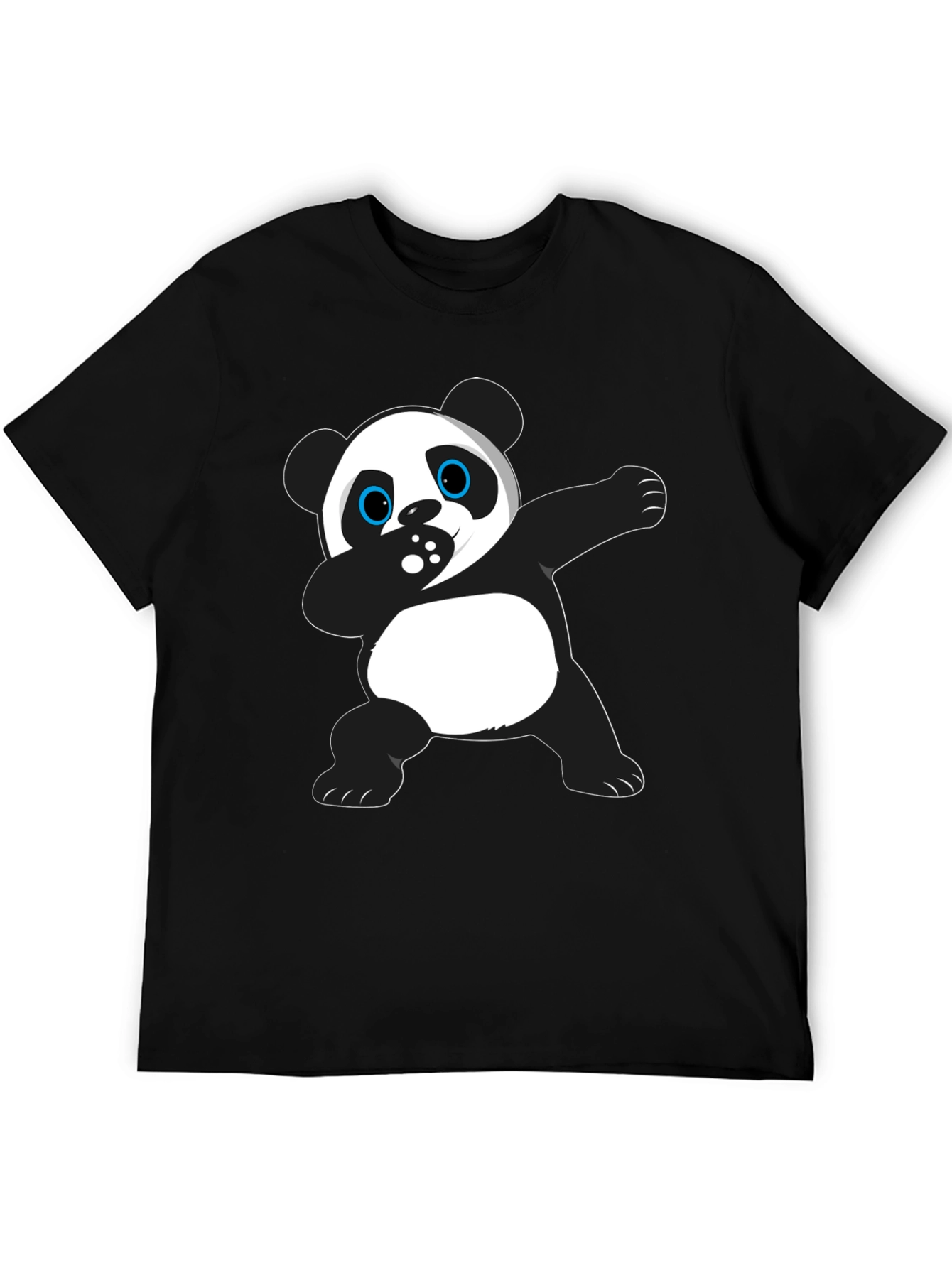 Dabbing Panda Graphic Tee - Black Cotton T-Shirt