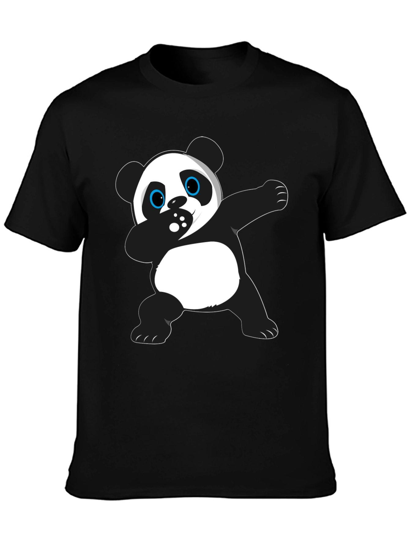 Dabbing Panda Graphic Tee - Black Cotton T-Shirt