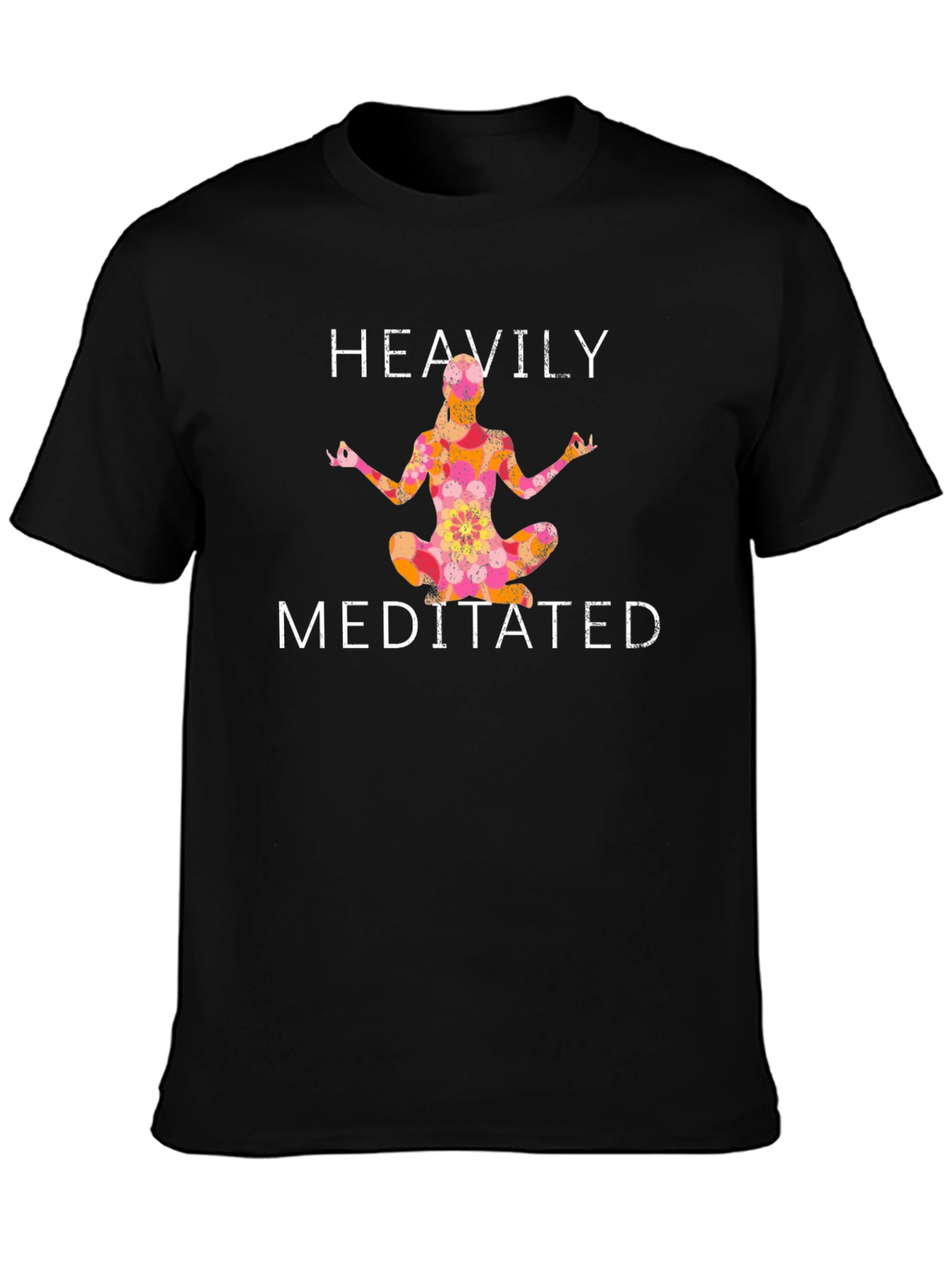 Heavily Meditated Graphic Tee - Black Yoga Shirt