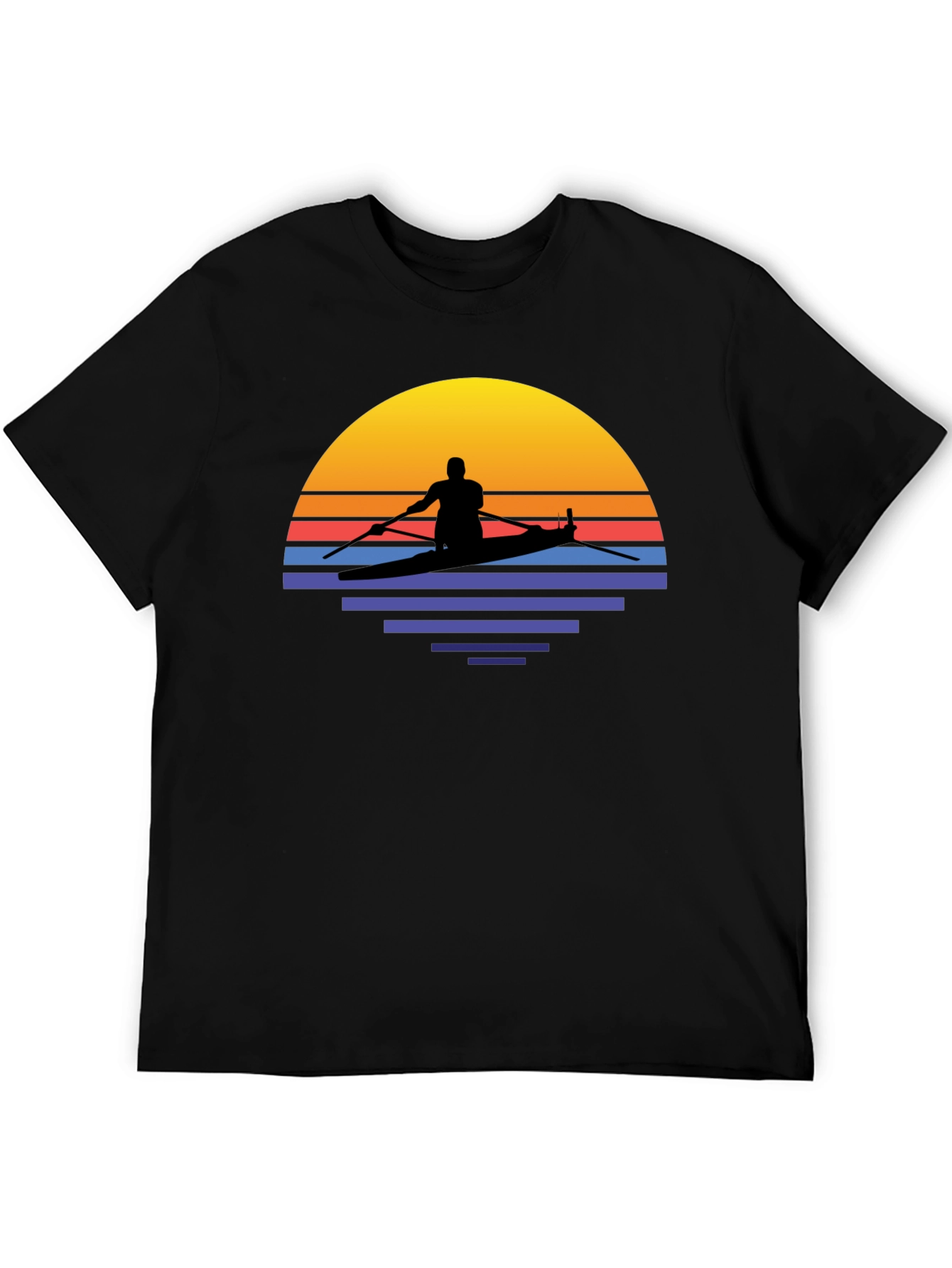 Sunset Kayak T-Shirt - Retro Style