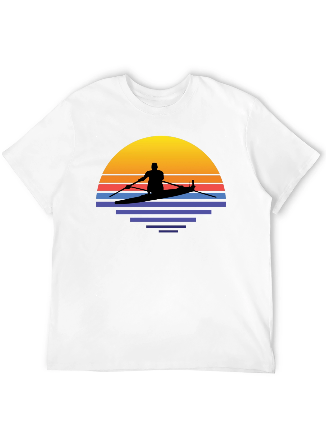 Sunset Kayak T-Shirt - Retro Style