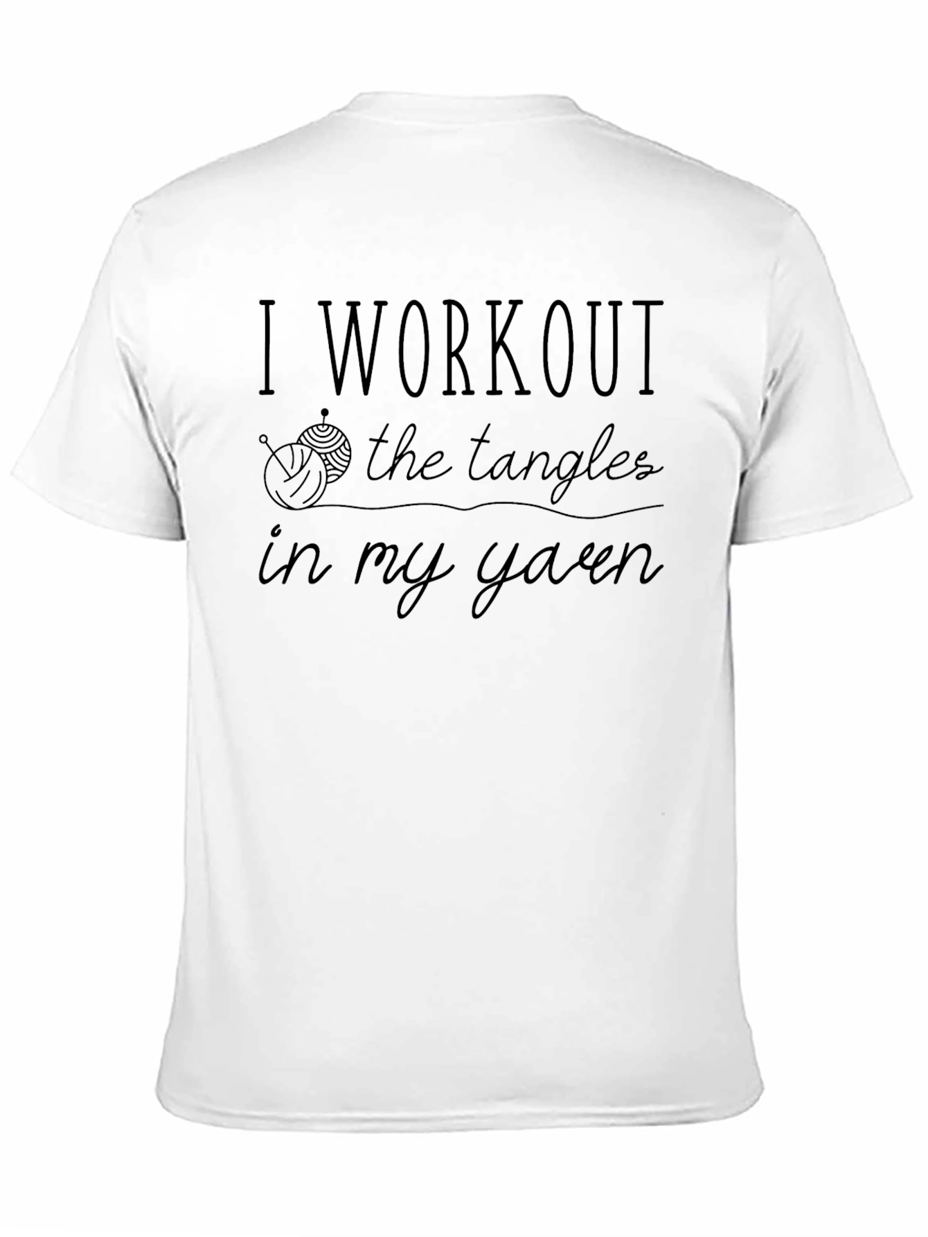 I Workout The Tangles Yarn Graphic Tee