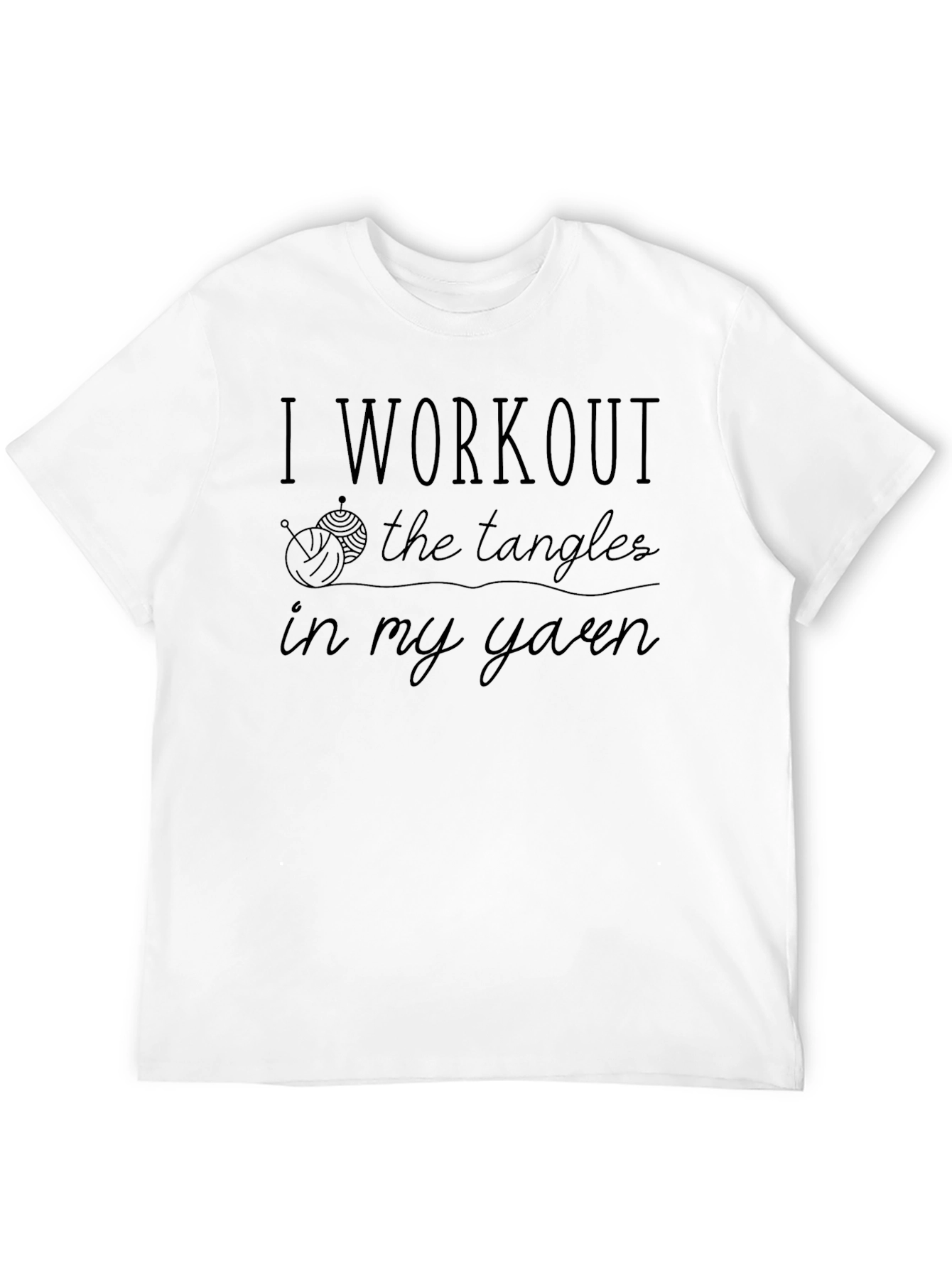 I Workout The Tangles Yarn Graphic Tee
